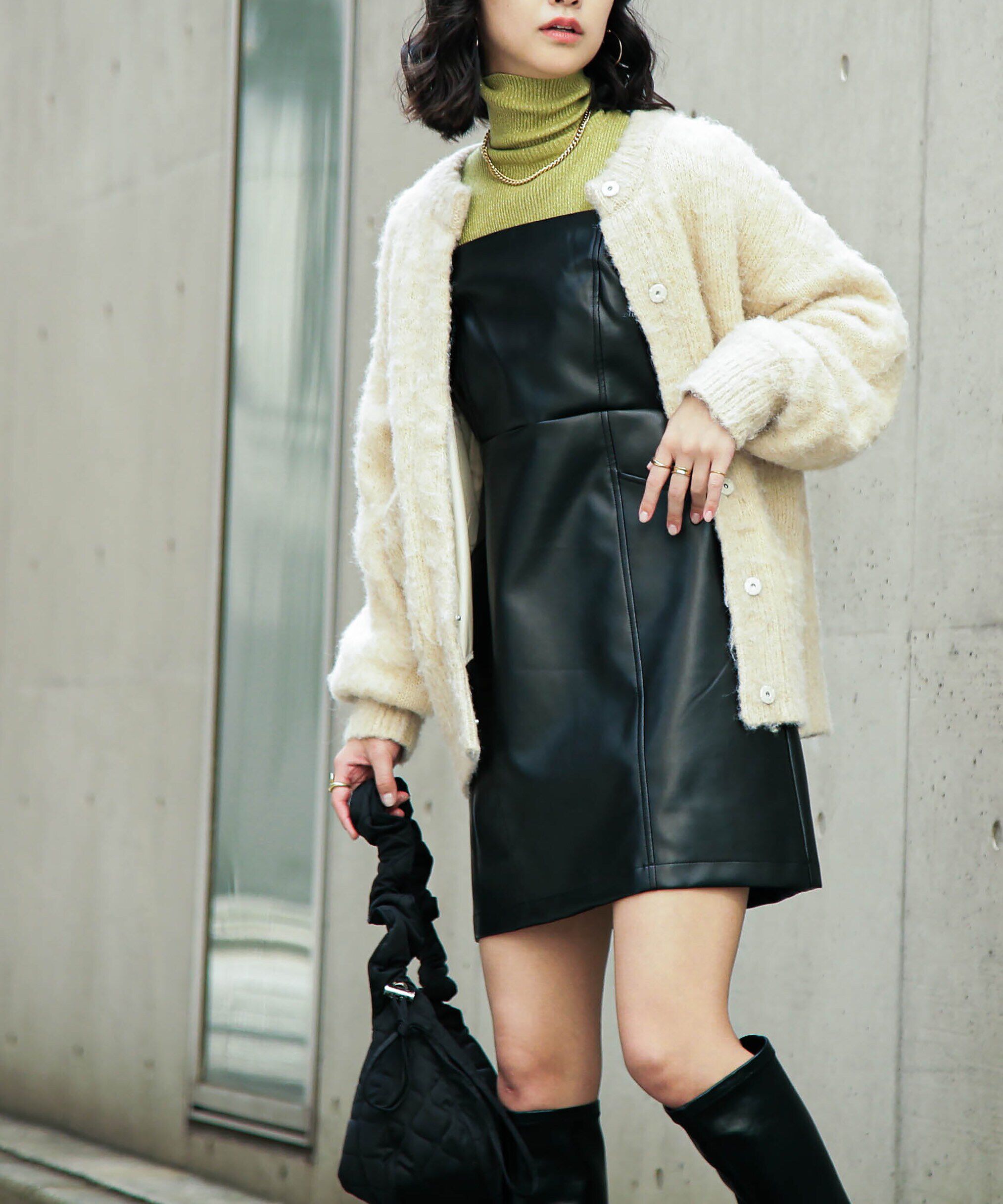  「ミックス起毛裏付きニットジャケット」|ニット・セーター|