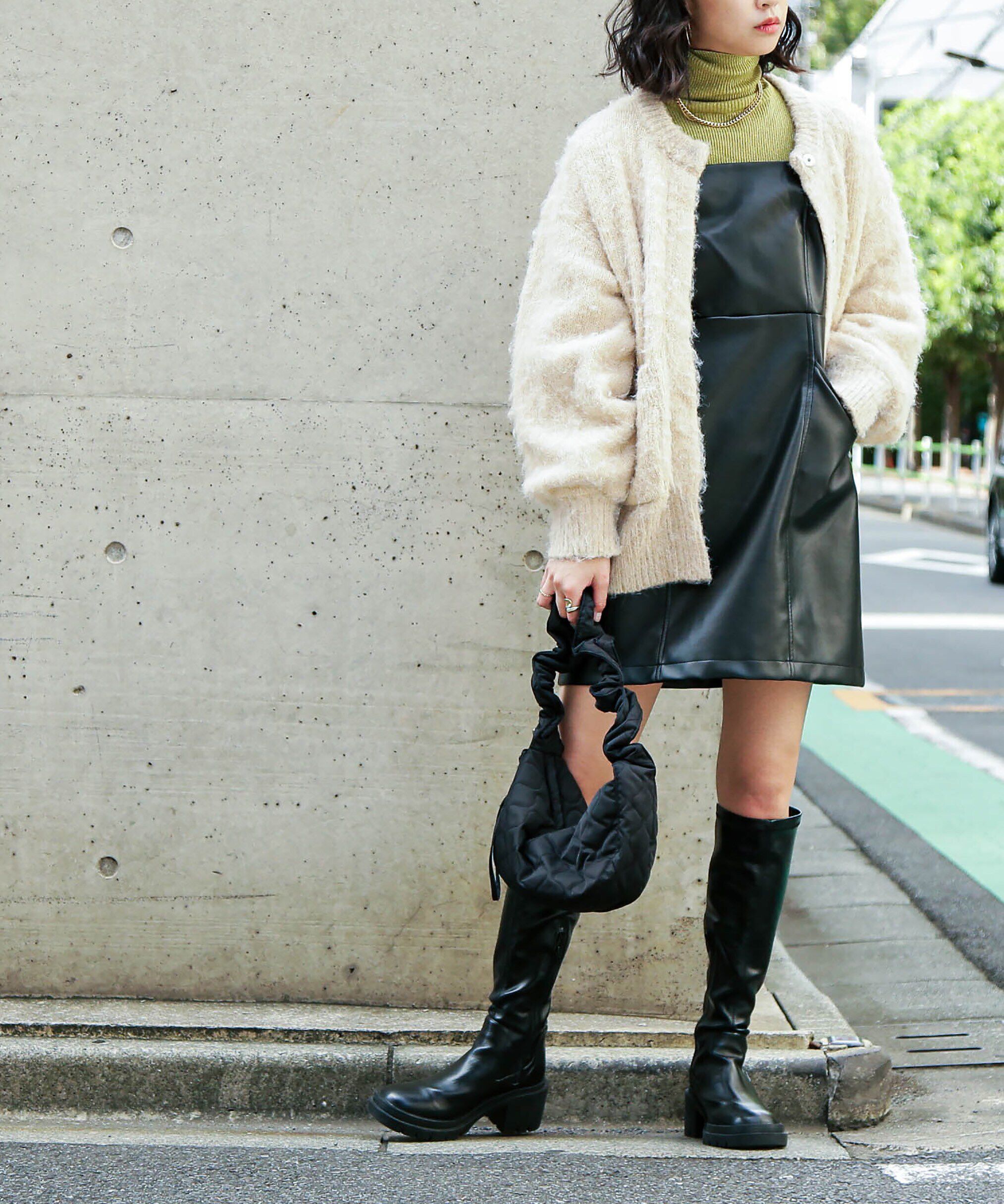  「ミックス起毛裏付きニットジャケット」|ニット・セーター|