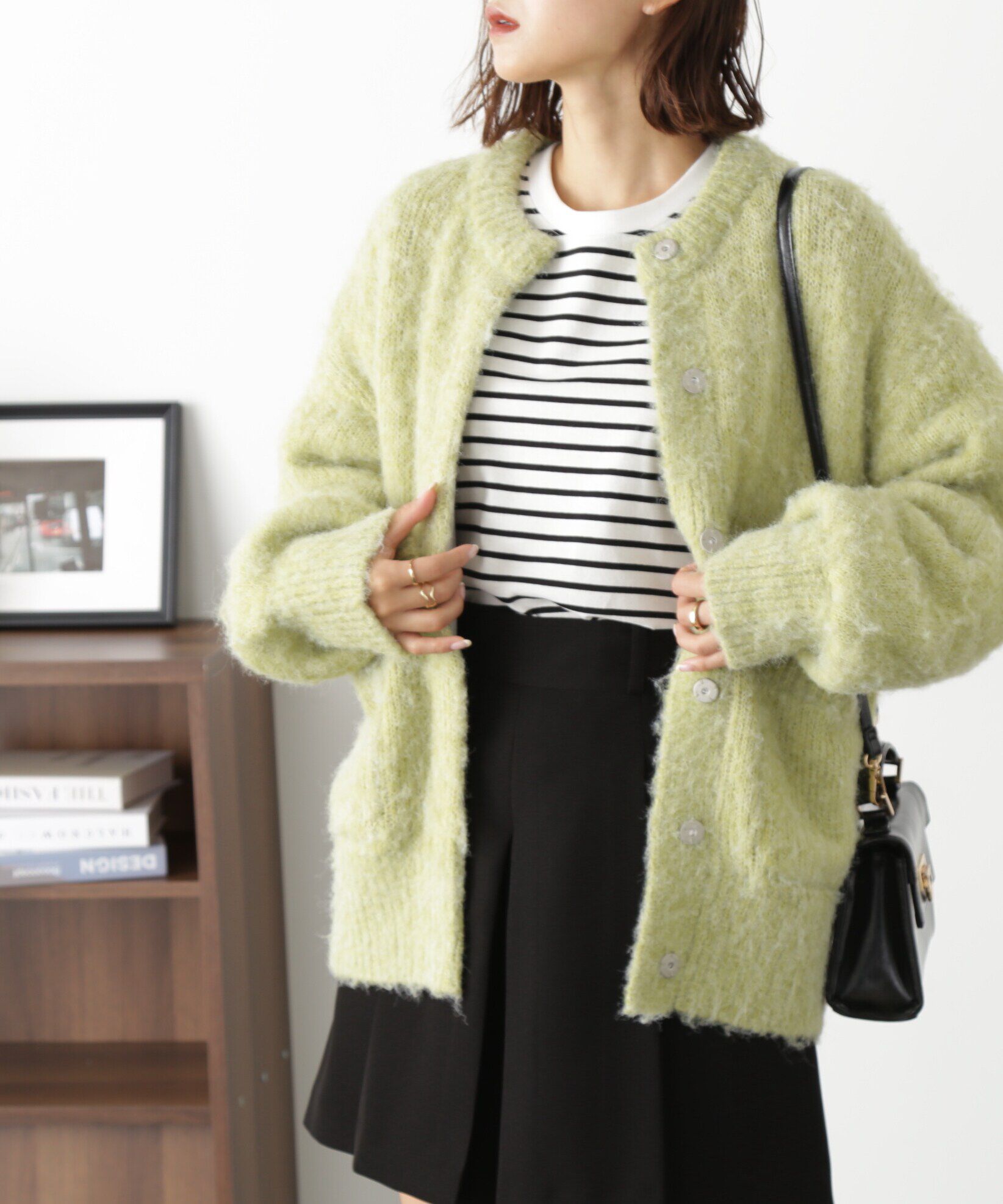  「ミックス起毛裏付きニットジャケット」|ニット・セーター|
