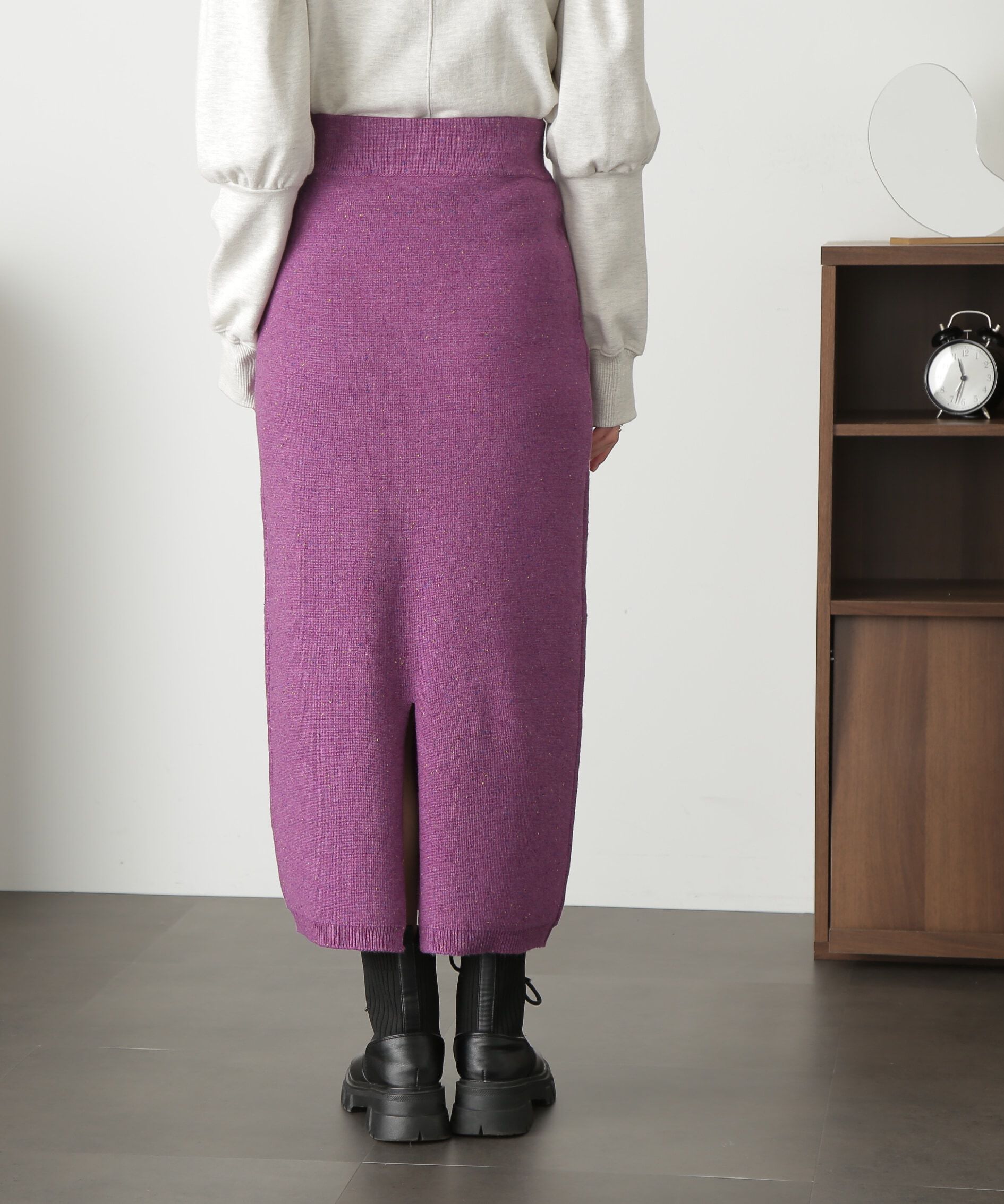  「ネップニットナロースカート」|スカート|