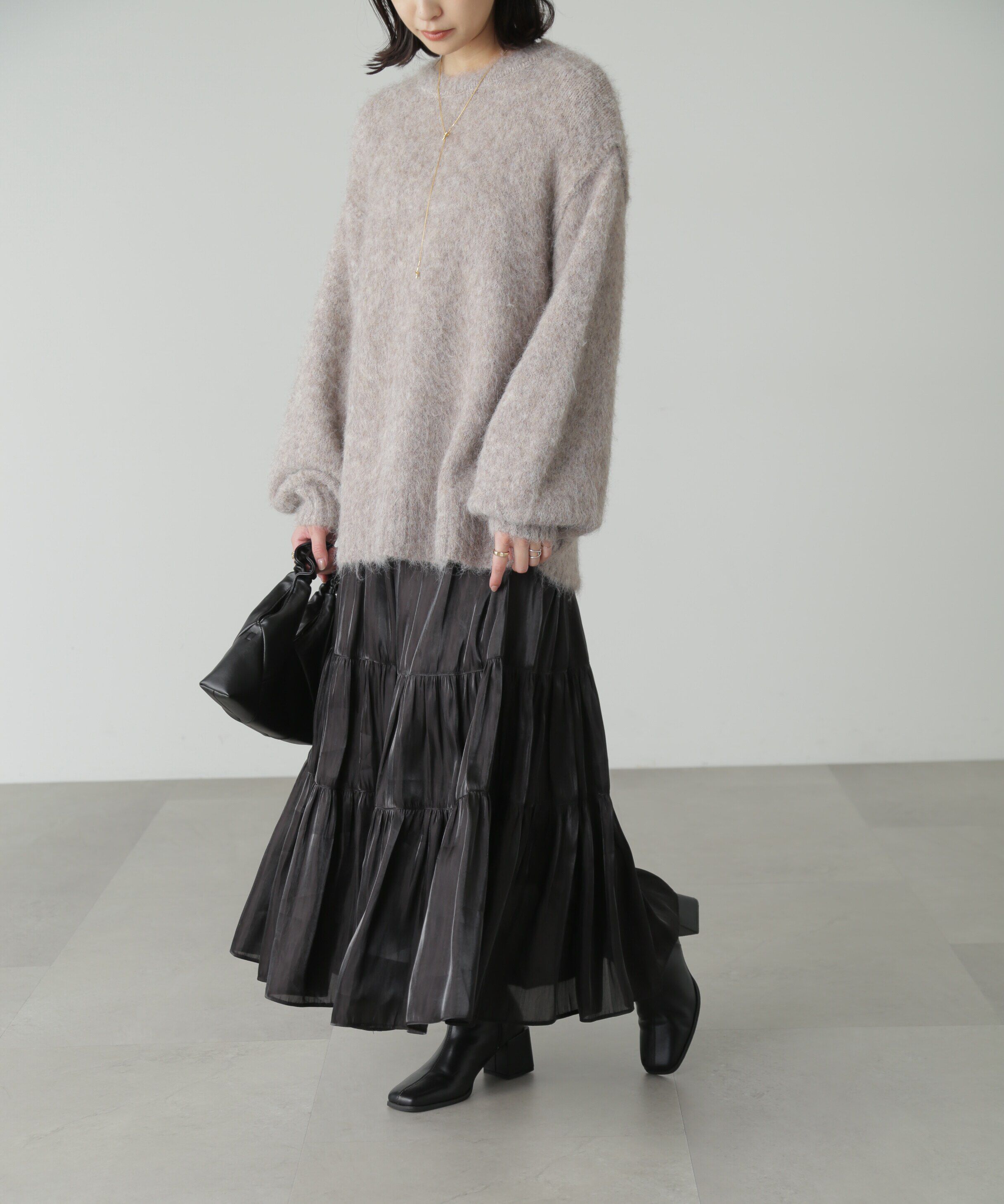  「シャイニーティアードスカート」|スカート|