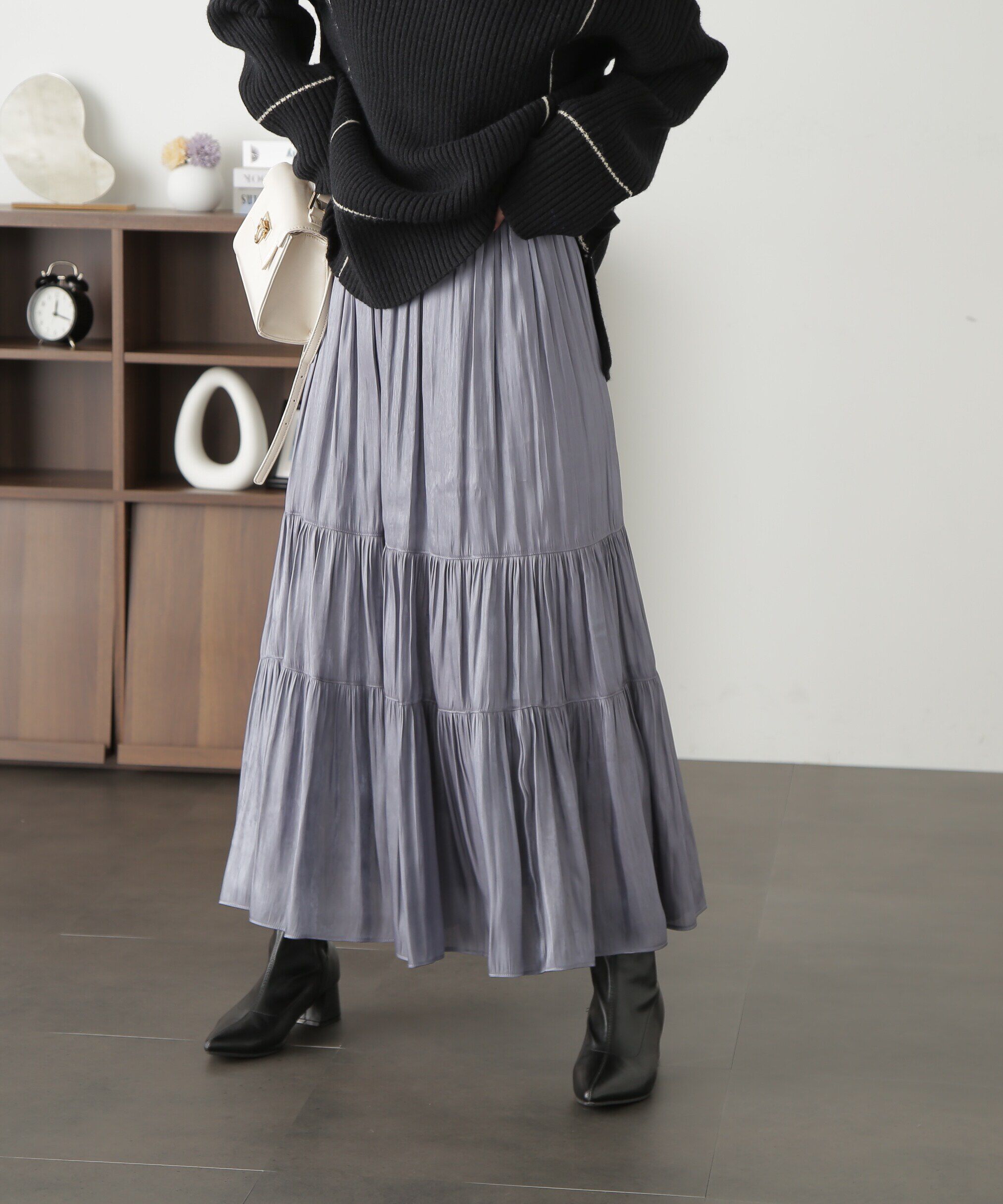  「シャイニーティアードスカート」|スカート|