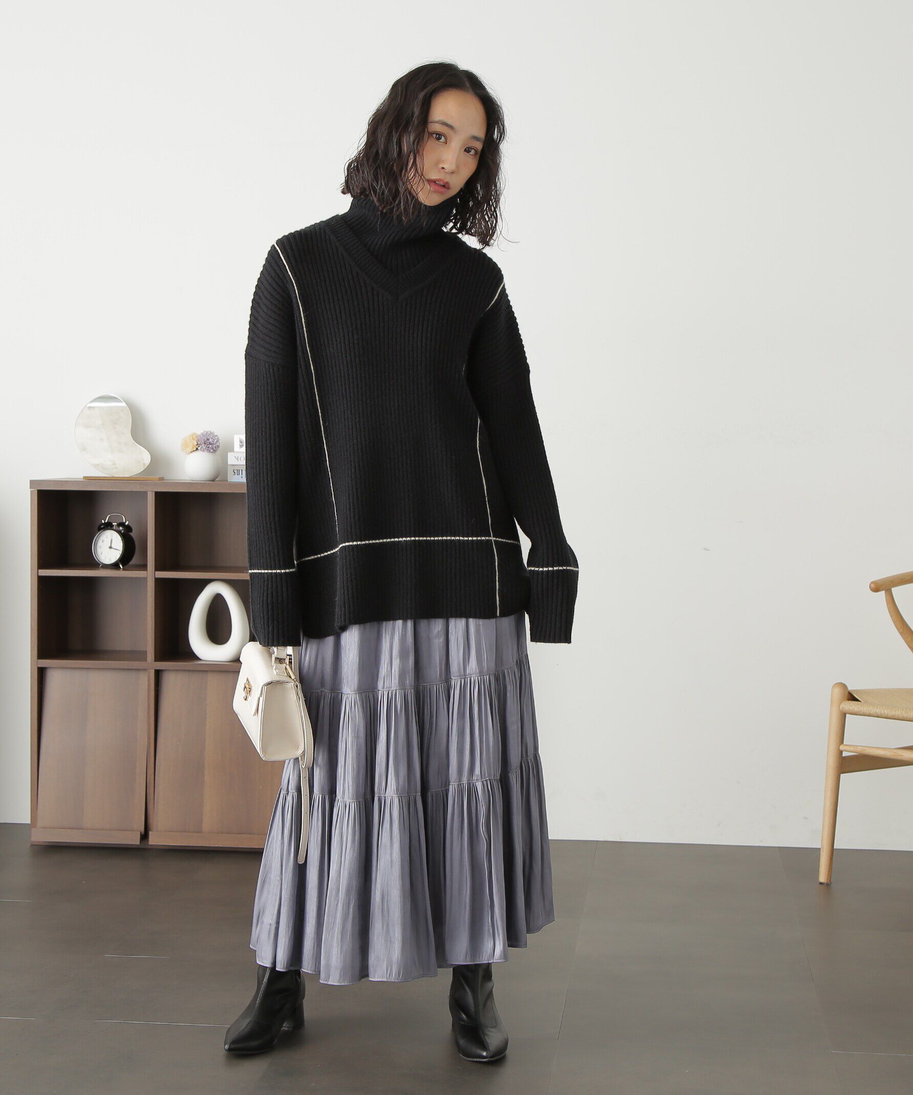  「シャイニーティアードスカート」|スカート|