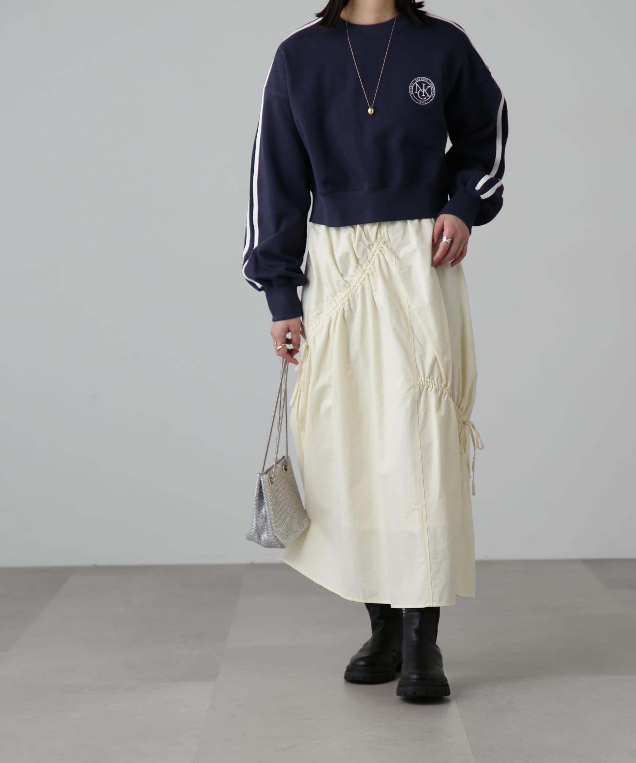  「ランダムシャーリングドロストスカート」|スカート|