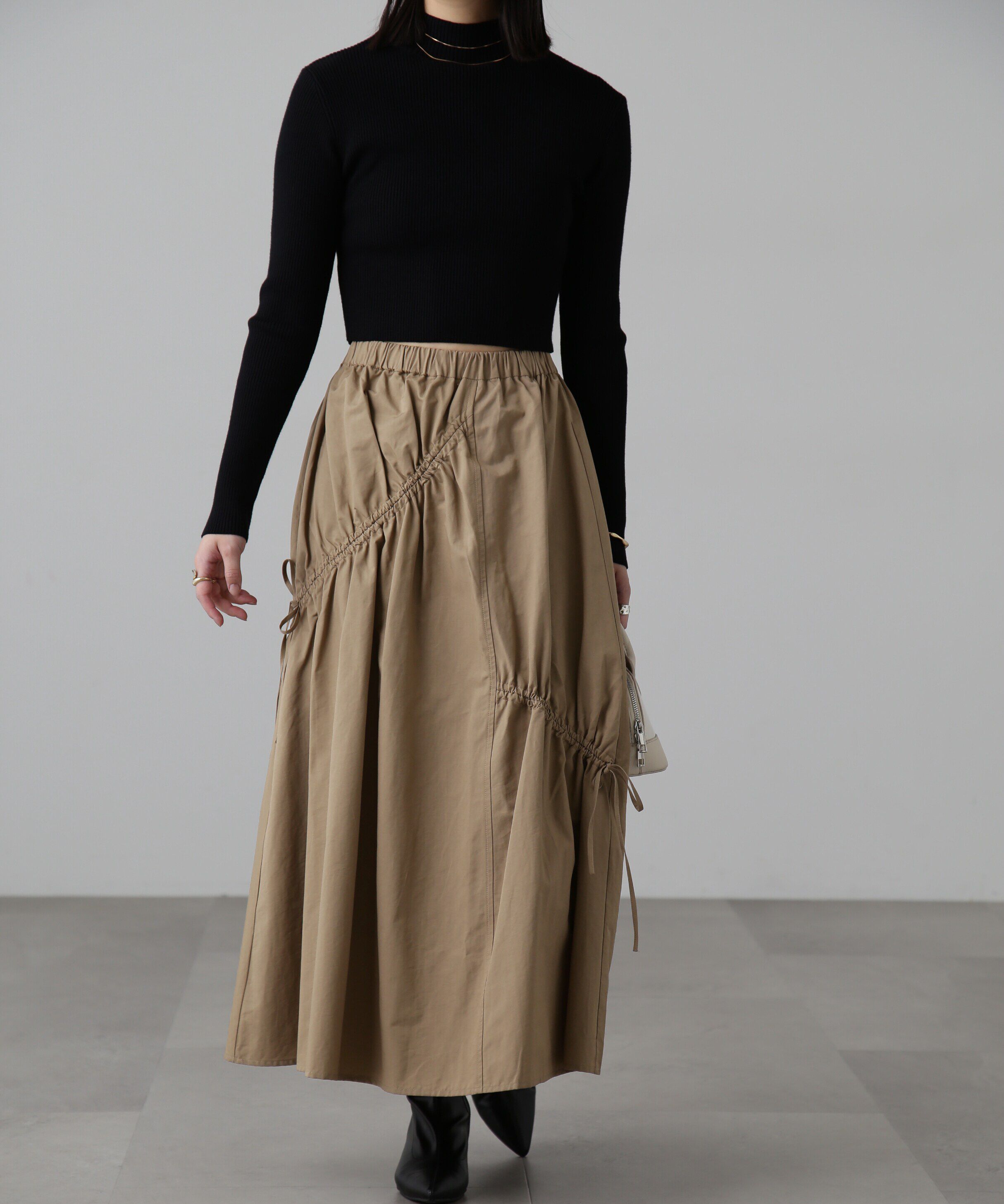  「ランダムシャーリングドロストスカート」|スカート|