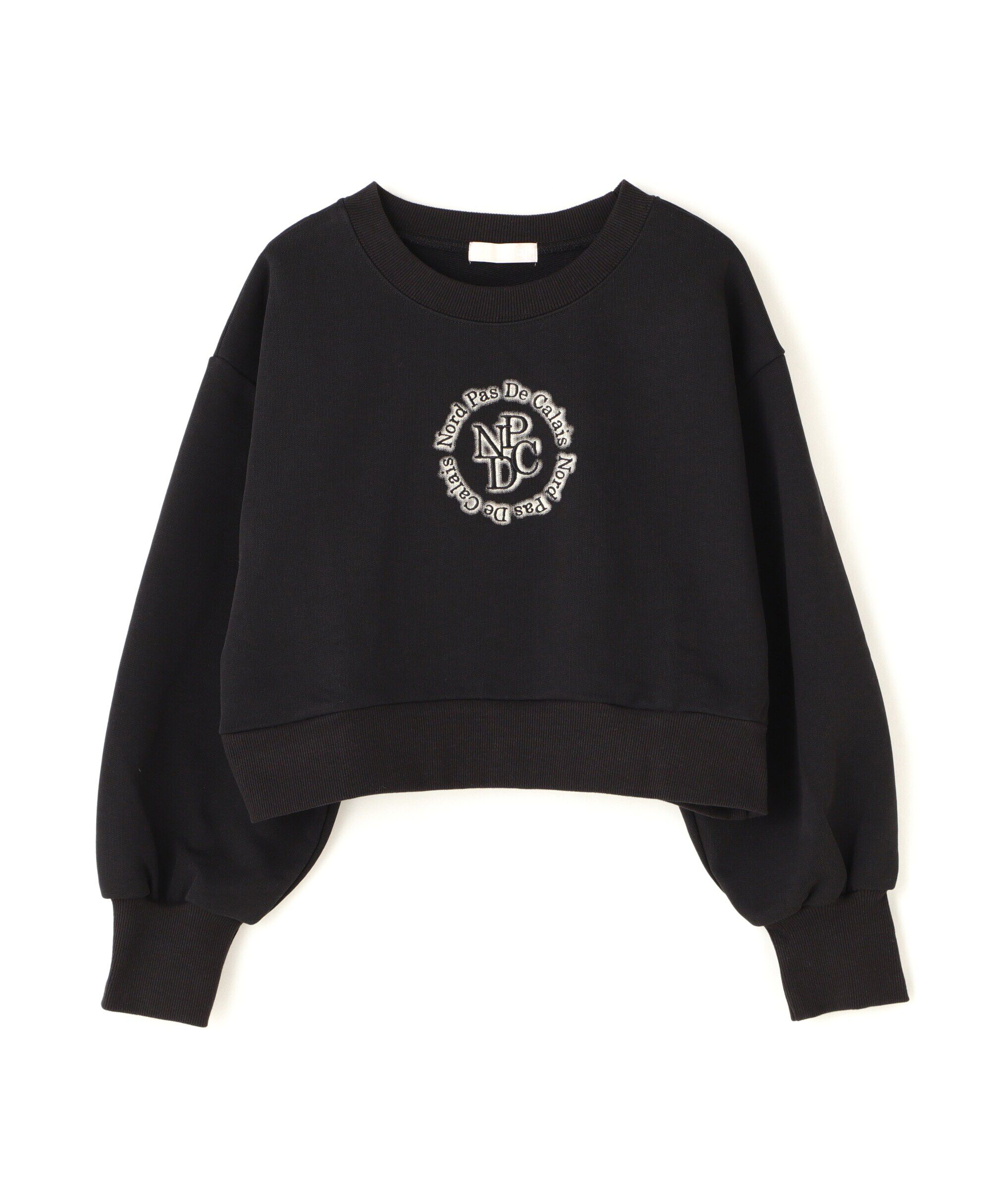  「サークルロゴ刺繍ショート丈スウェット」|Tシャツ・カットソー|