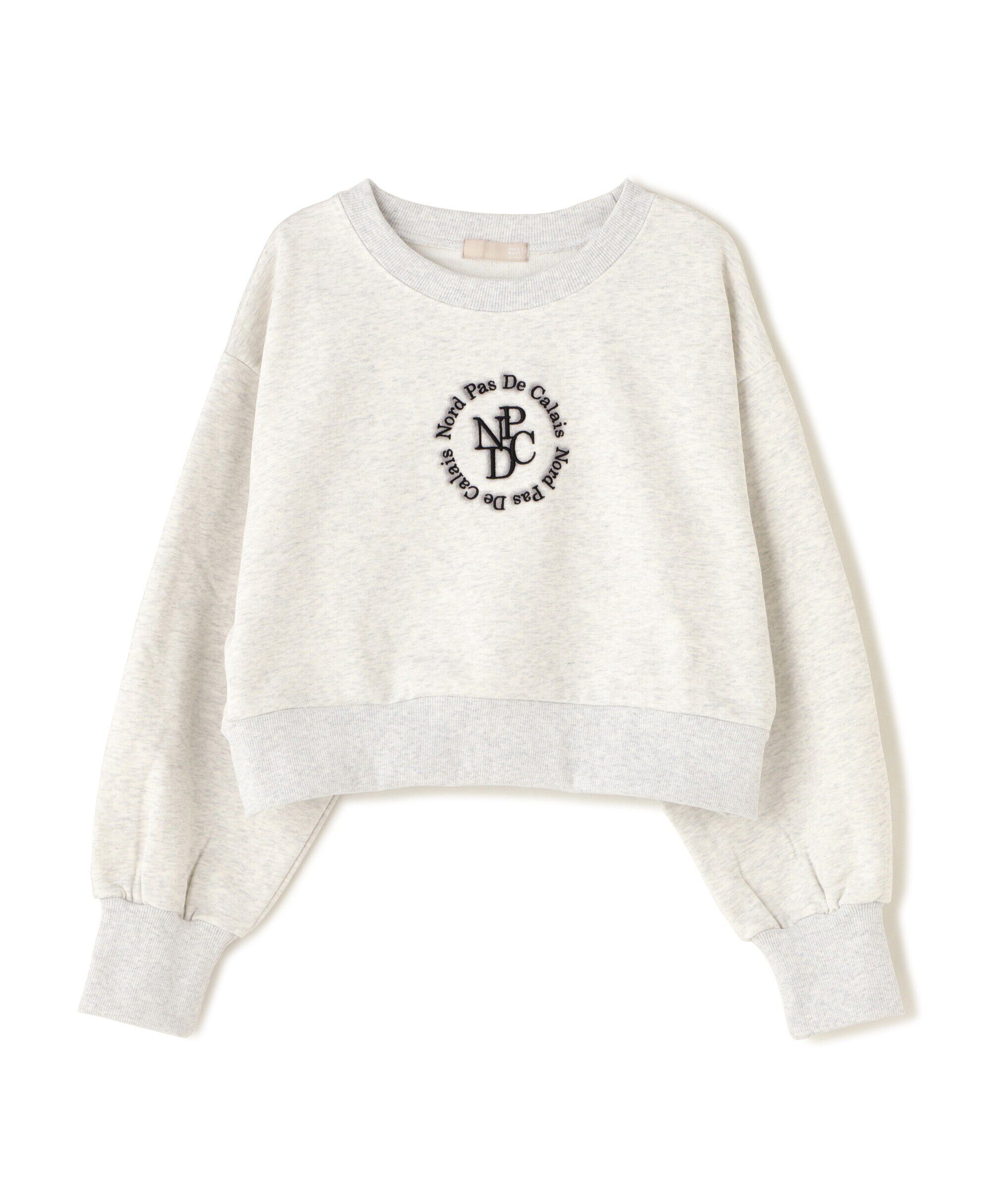  「サークルロゴ刺繍ショート丈スウェット」|Tシャツ・カットソー|