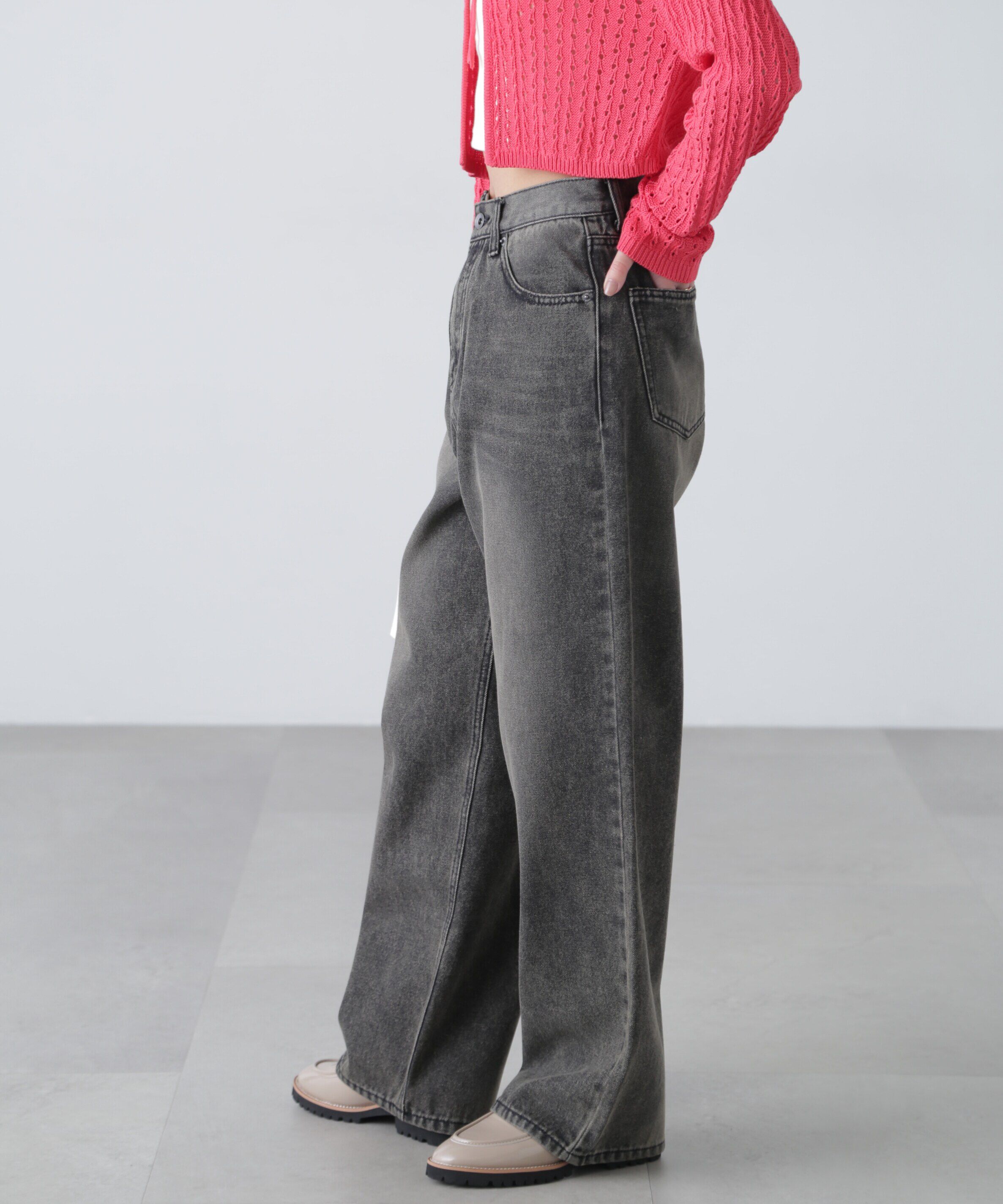  「ブラストオーバーダイワイドストレートデニムパンツ」|その他|