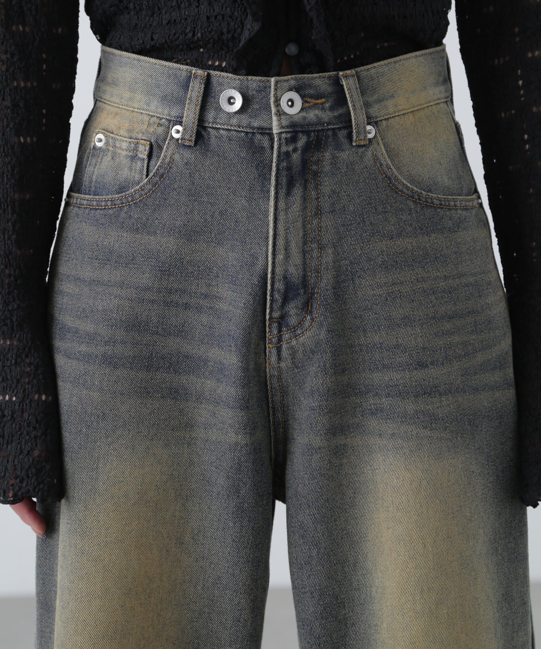  「ブラストオーバーダイワイドストレートデニムパンツ」|その他|