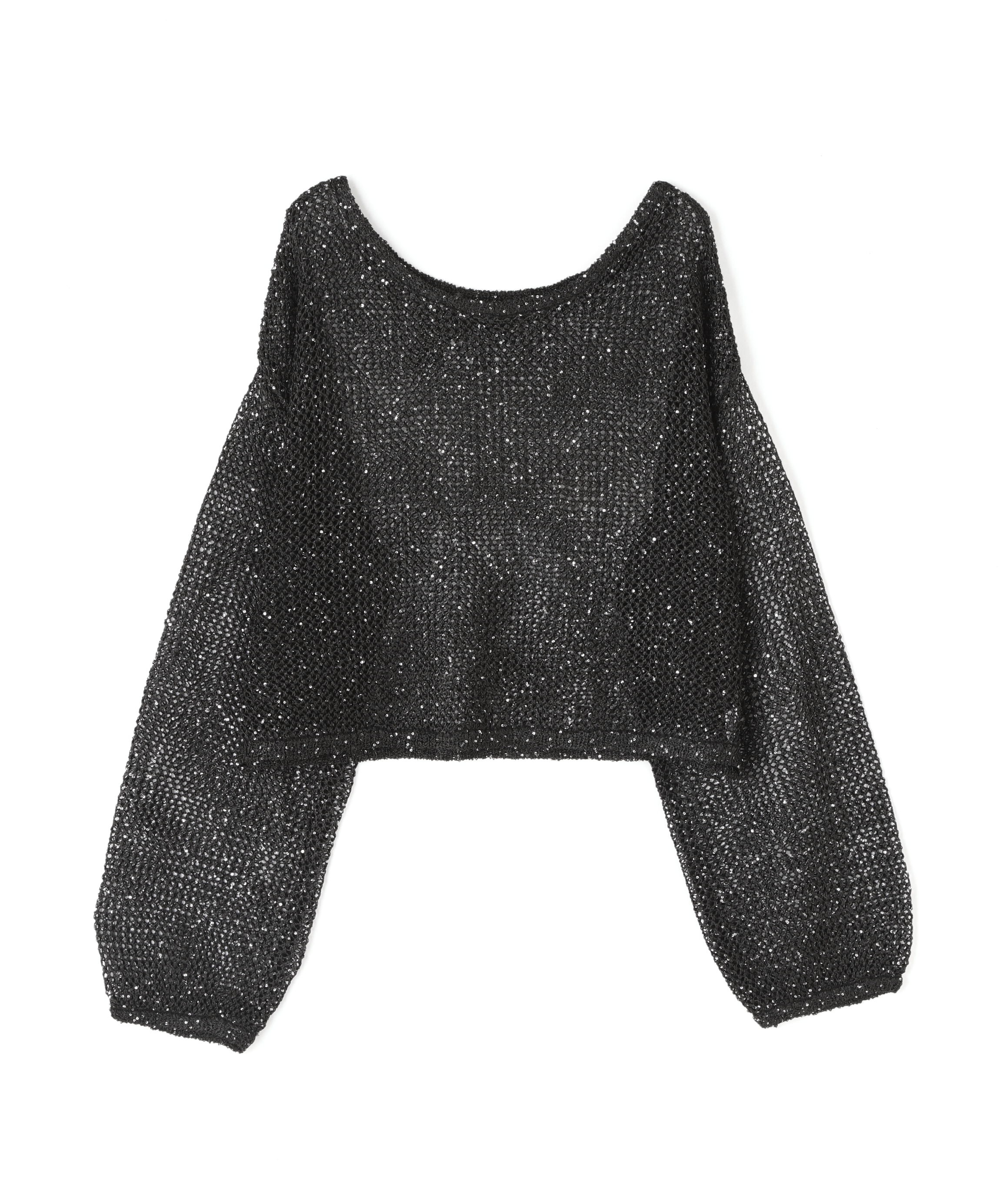  「メッシュスパンコールニット」|ニット・セーター|