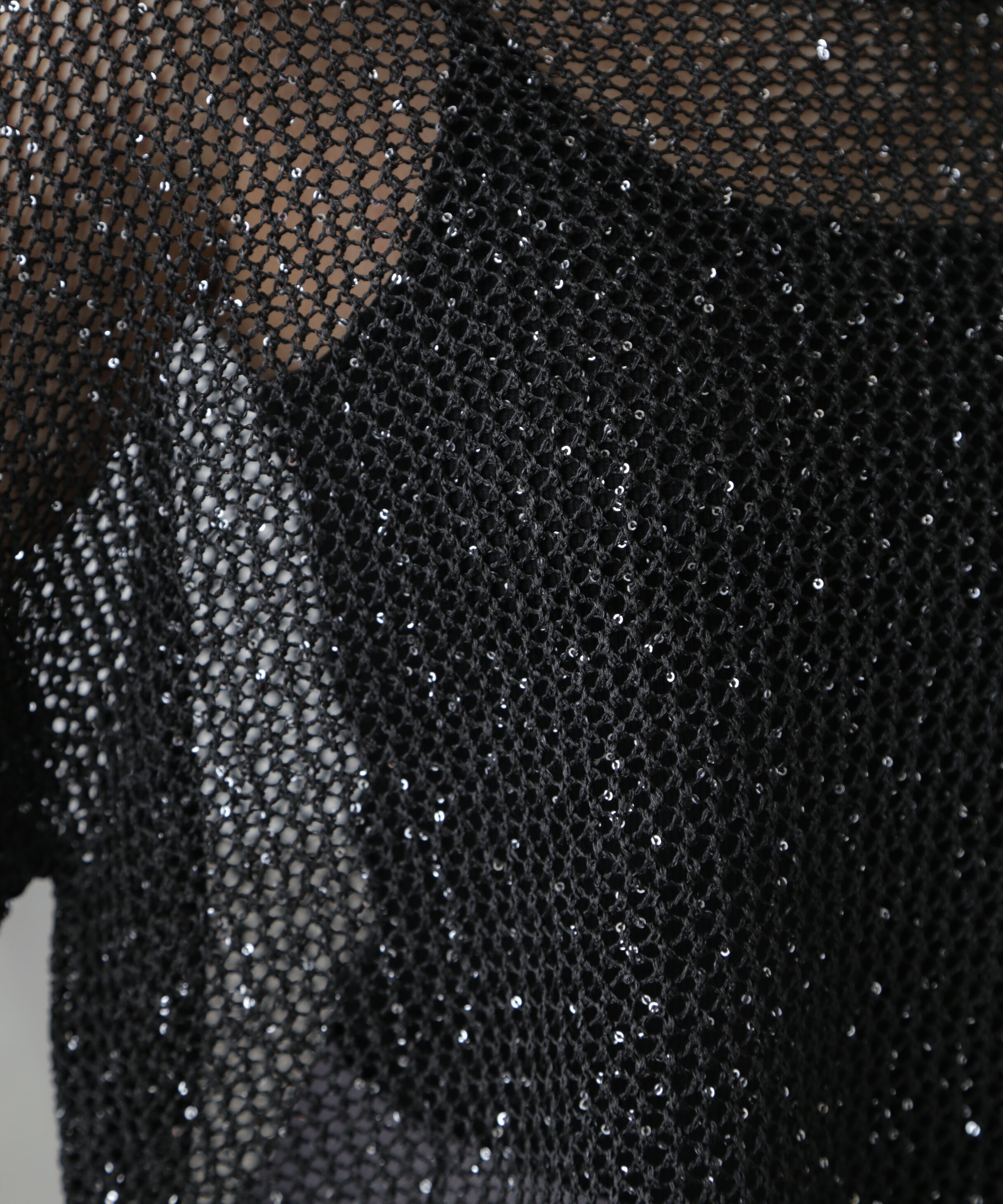  「メッシュスパンコールニット」|ニット・セーター|