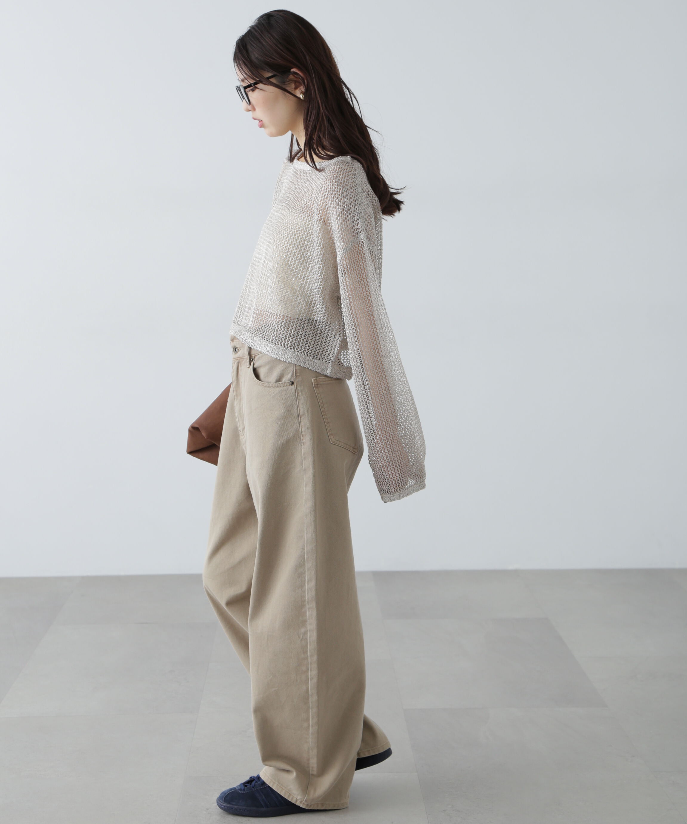  「メッシュスパンコールニット」|ニット・セーター|