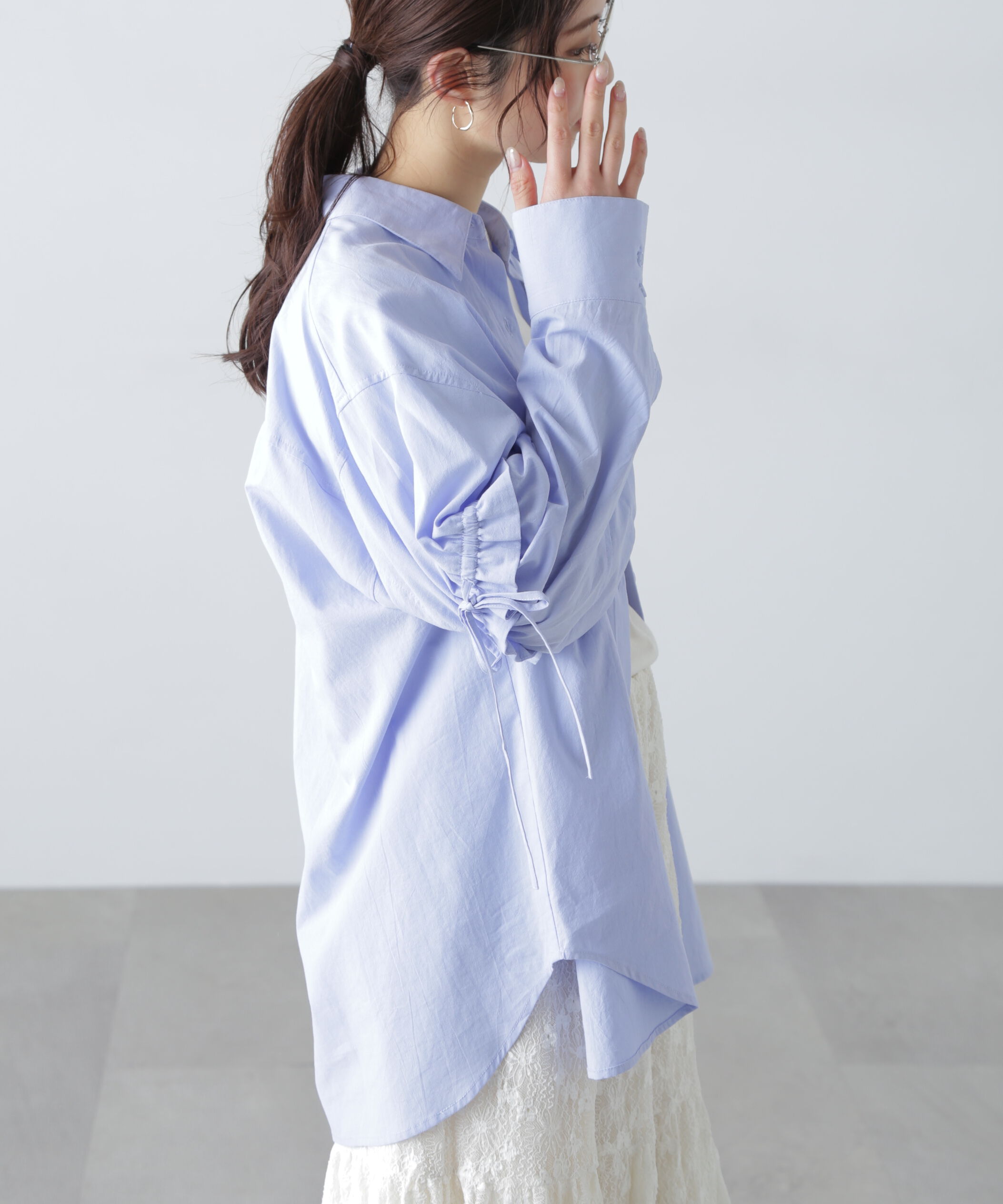  「袖ドロストオーバーシャツ」|シャツ・ブラウス|