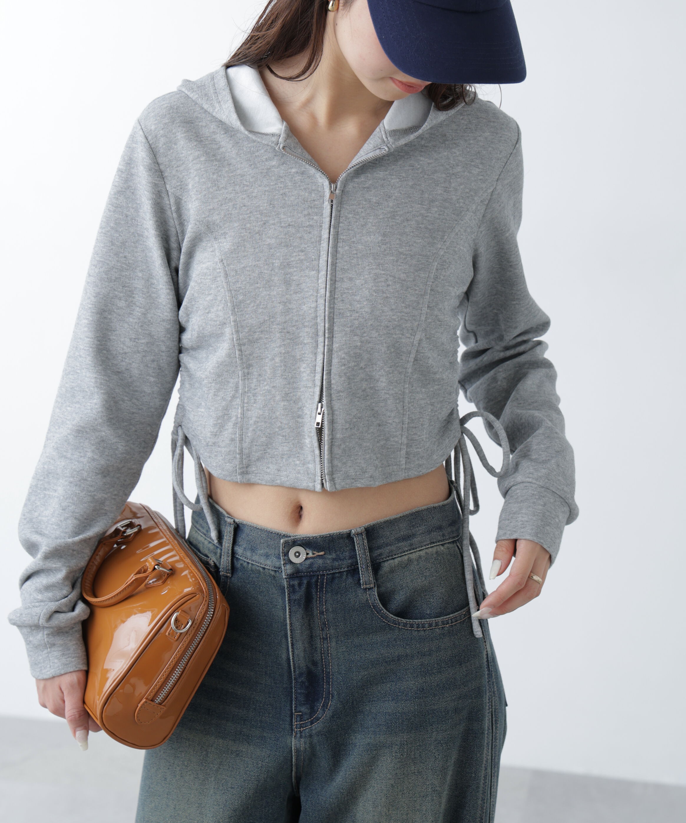  「サイドドロストコンパクトパーカー」|Tシャツ・カットソー|