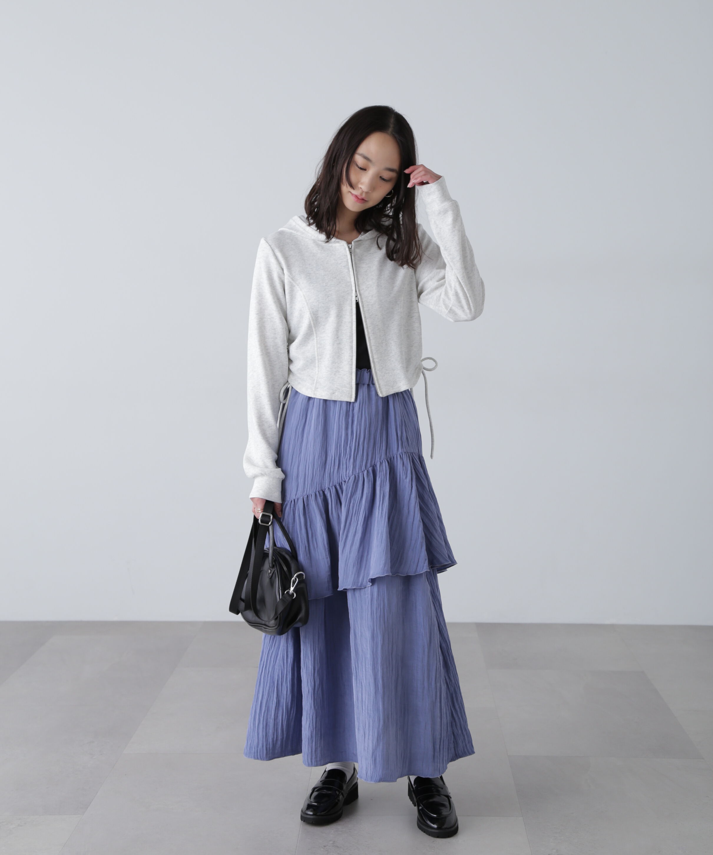  「サイドドロストコンパクトパーカー」|Tシャツ・カットソー|