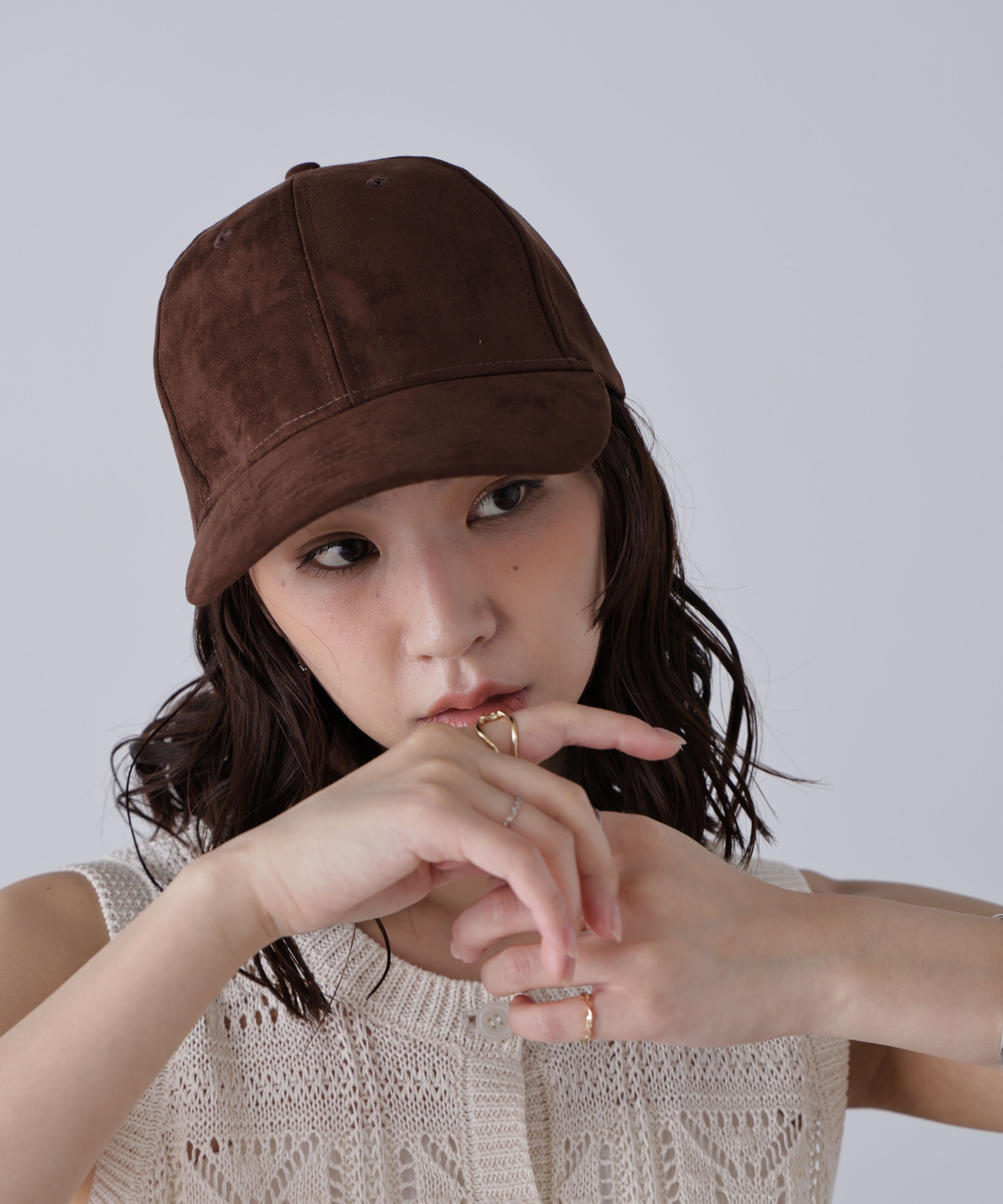  「スウェードライクキャップ」|ソックス|