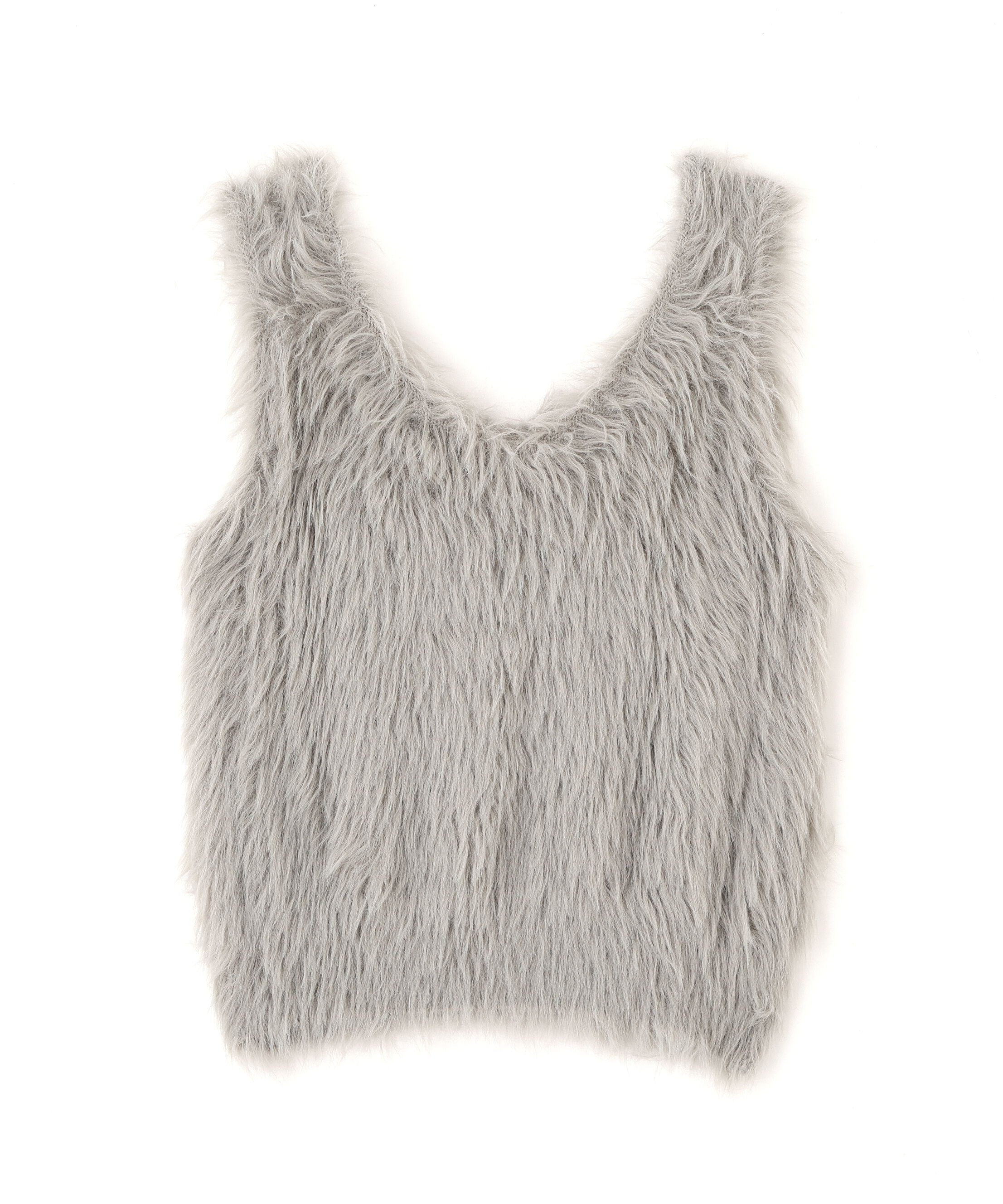  「ロングシャギーノースリニット」|ニット・セーター|