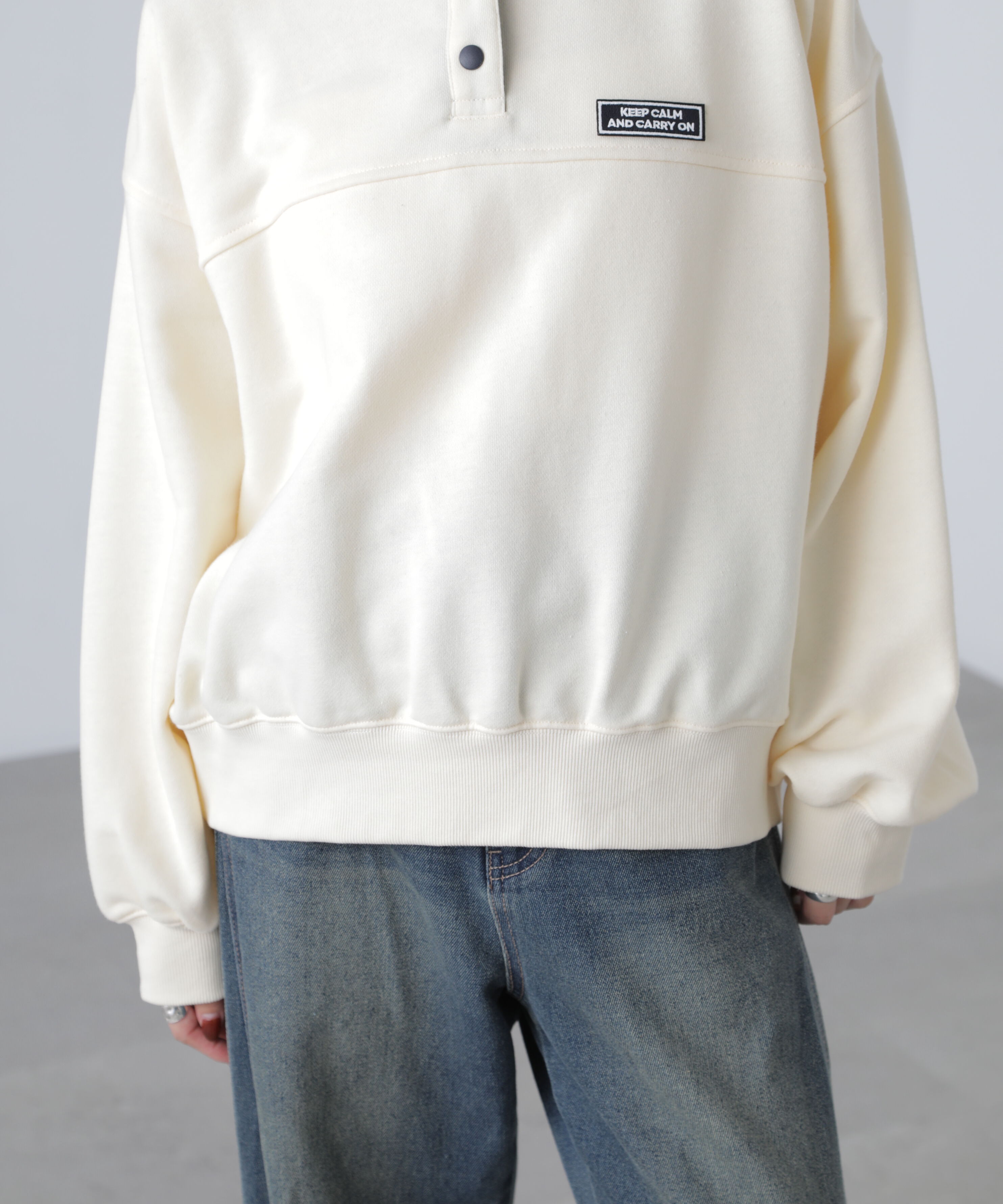  「スタンドネックバイカラースウェット」|Tシャツ・カットソー|