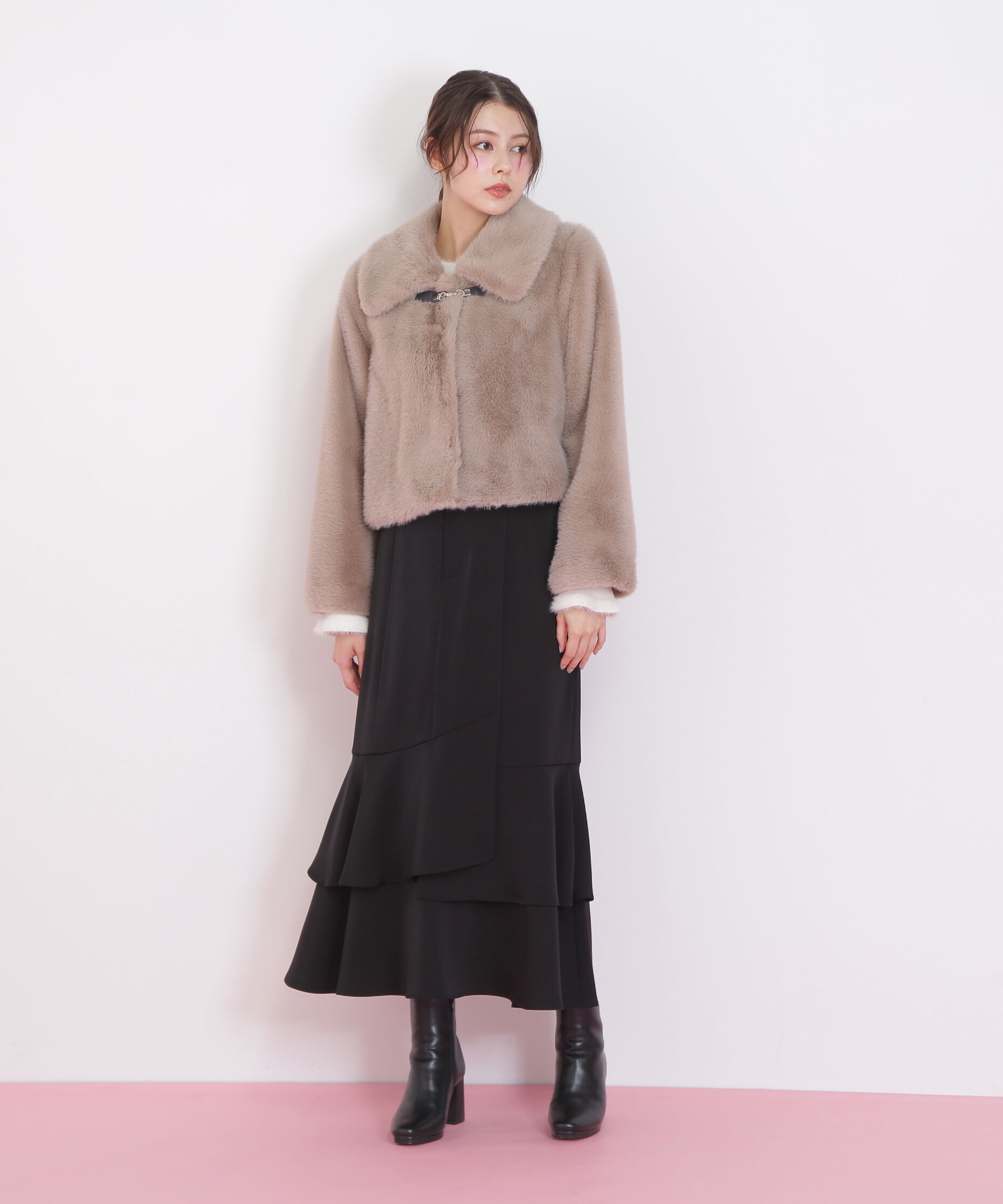  「フェイクファーショートジャケット」|その他|