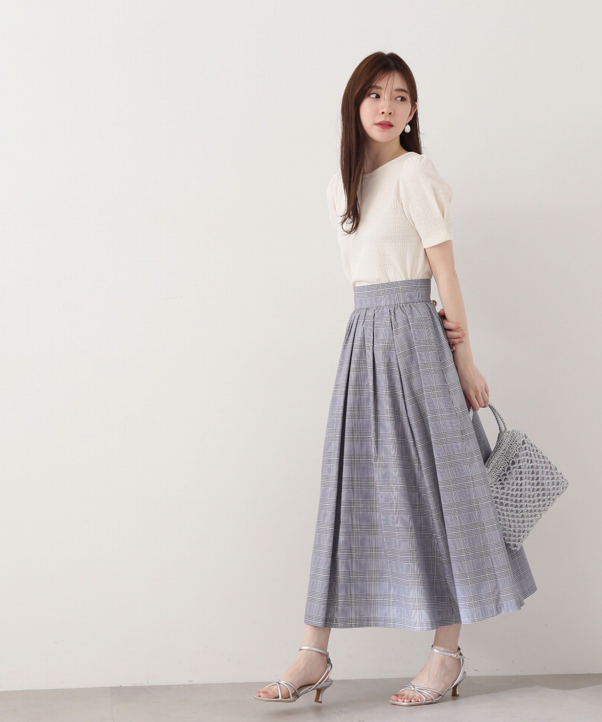 PROPORTION BODY DRESSING「チェックギャザースカート」|スカート|
