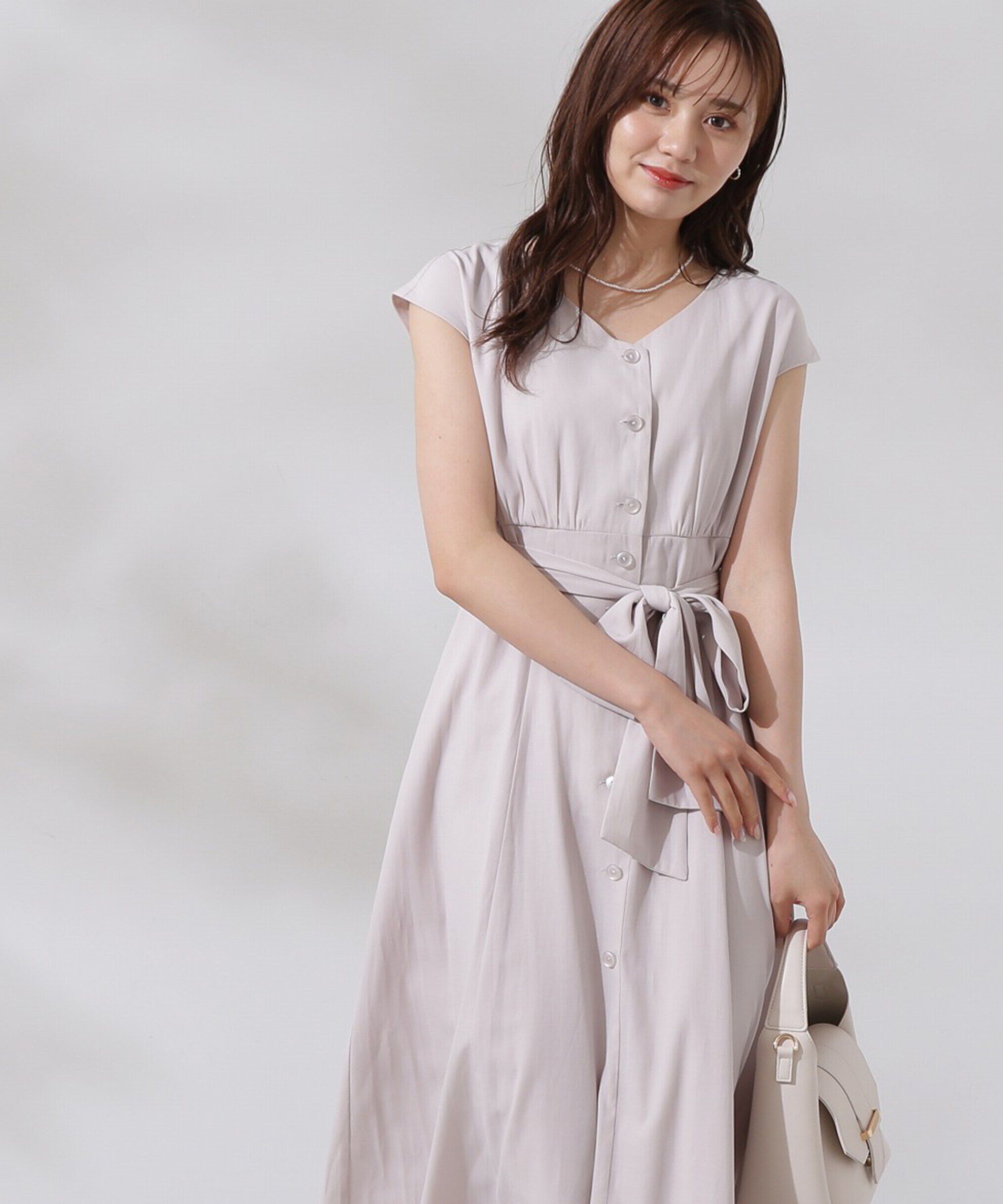 PROPORTION BODY DRESSING「Vネックシャツワンピース」|ワンピース|