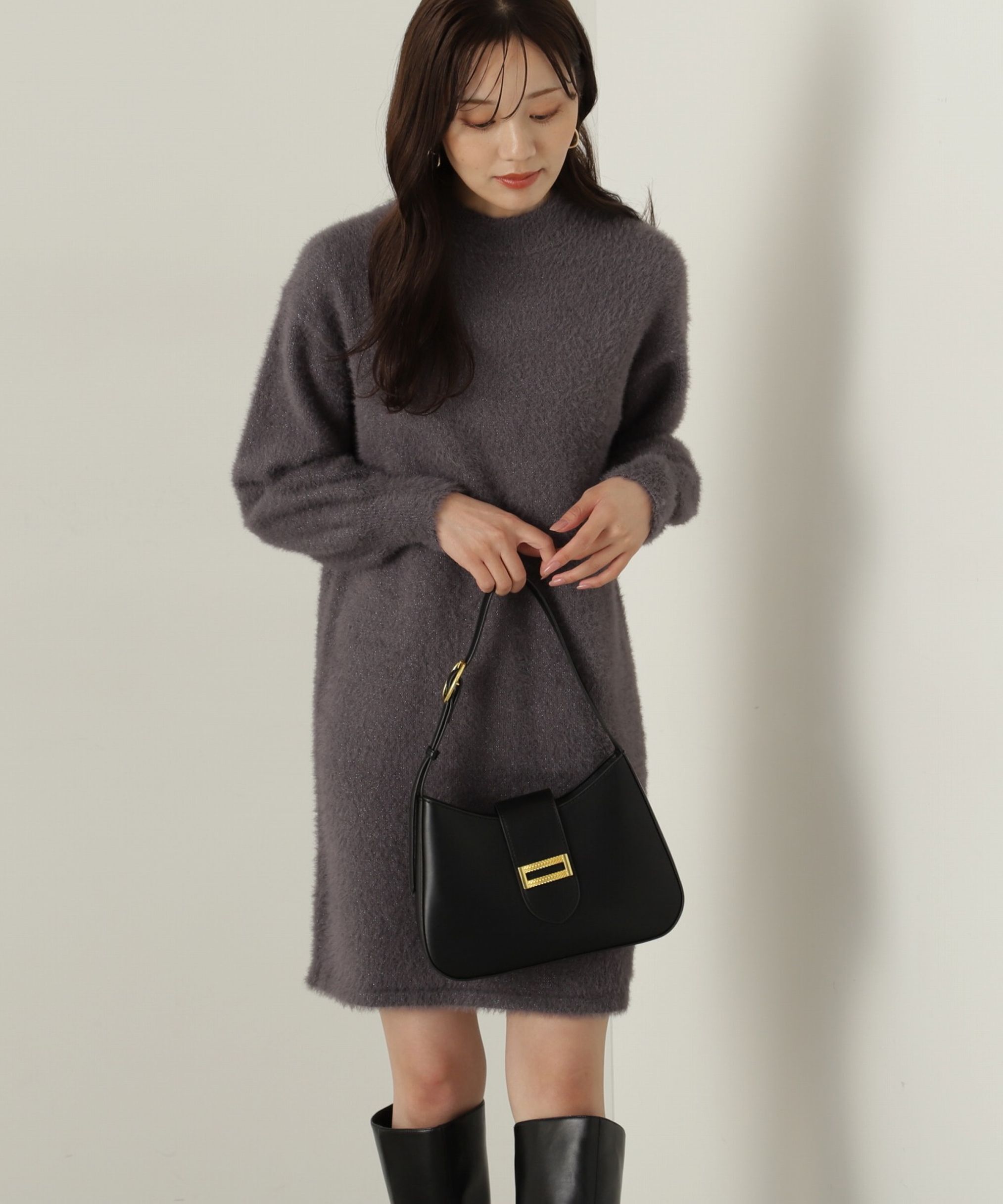 PROPORTION BODY DRESSING「ラメフェザーミニワンピース」|ワンピース|