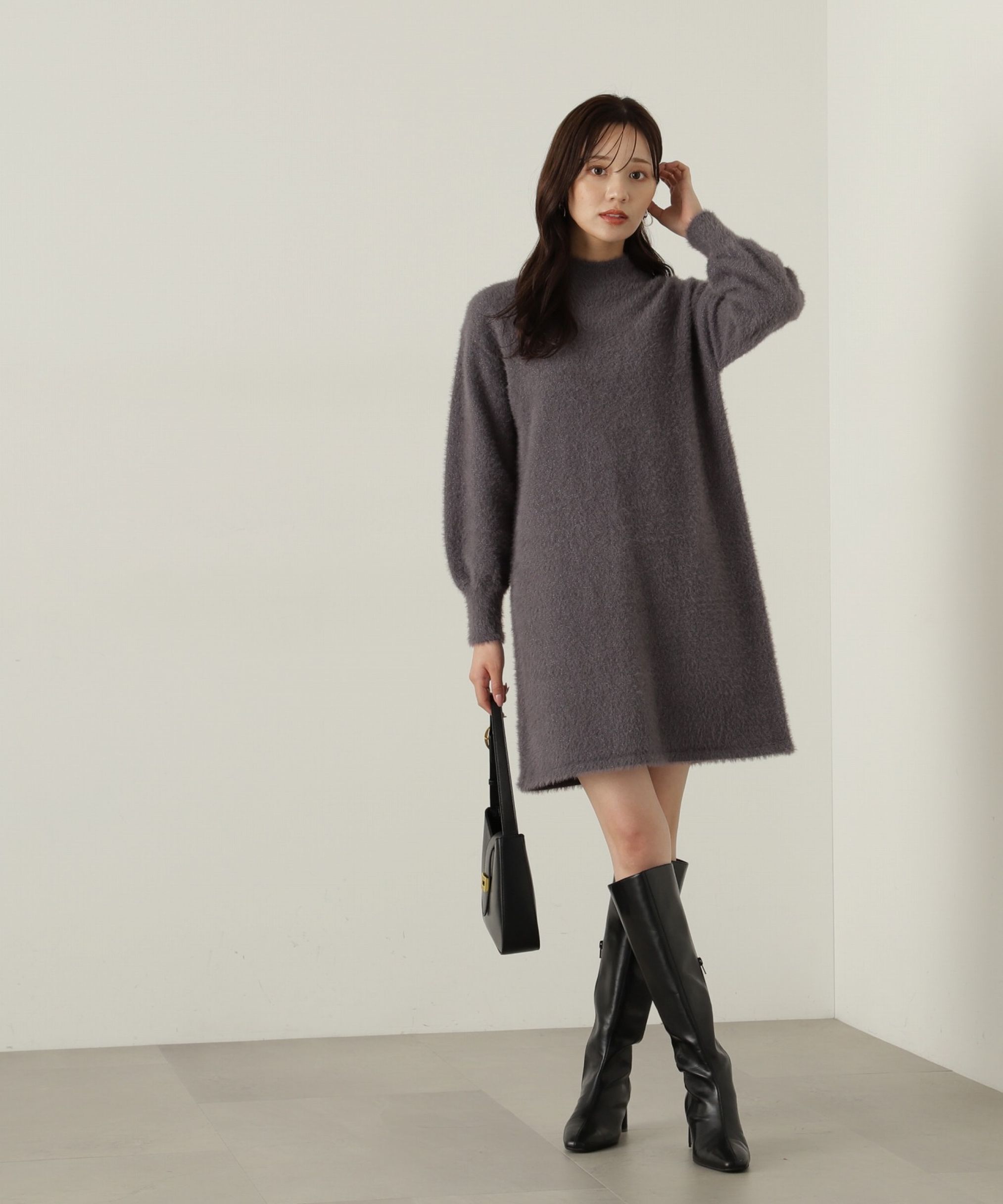 PROPORTION BODY DRESSING「ラメフェザーミニワンピース」|ワンピース|