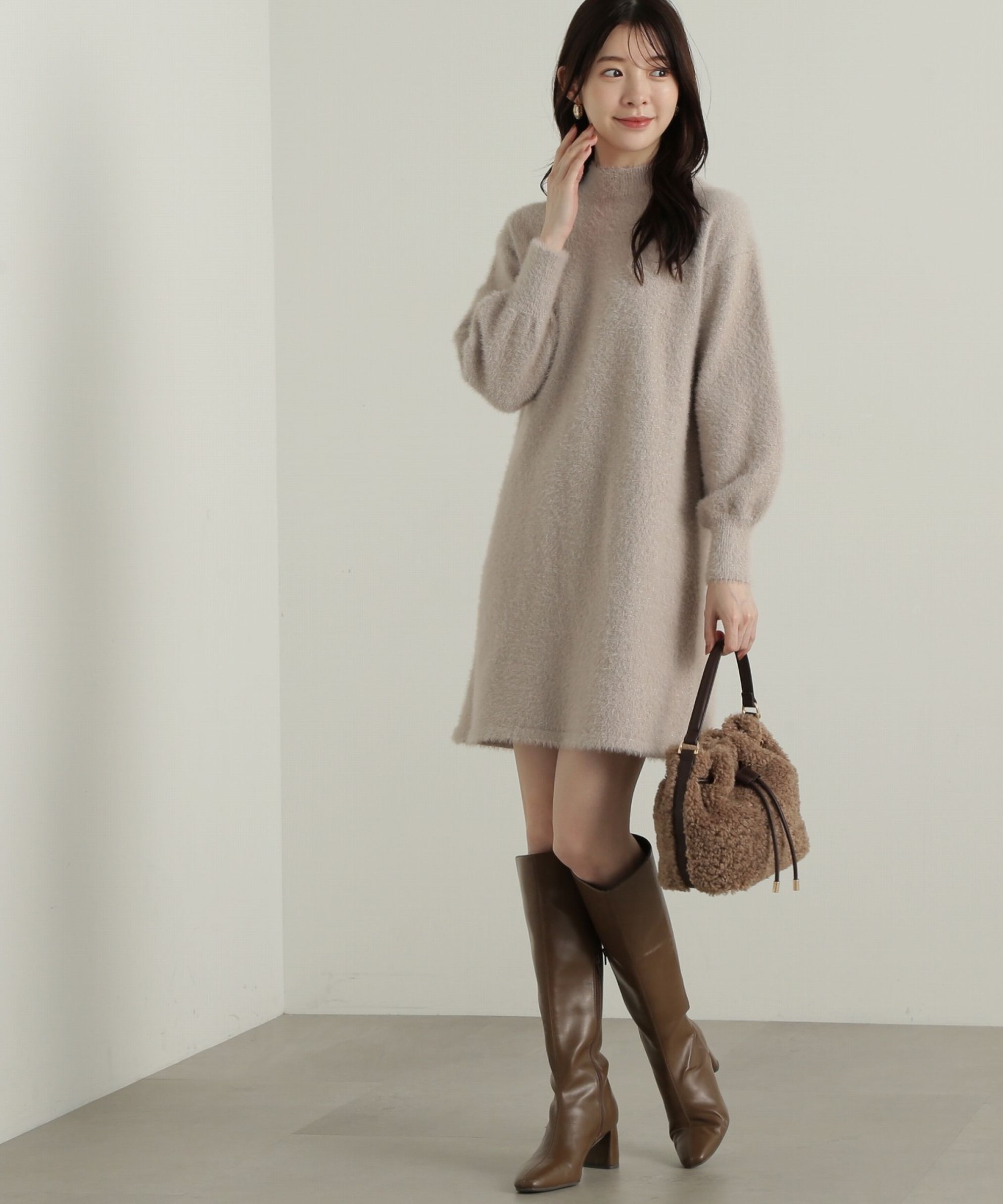 PROPORTION BODY DRESSING「ラメフェザーミニワンピース」|ワンピース|