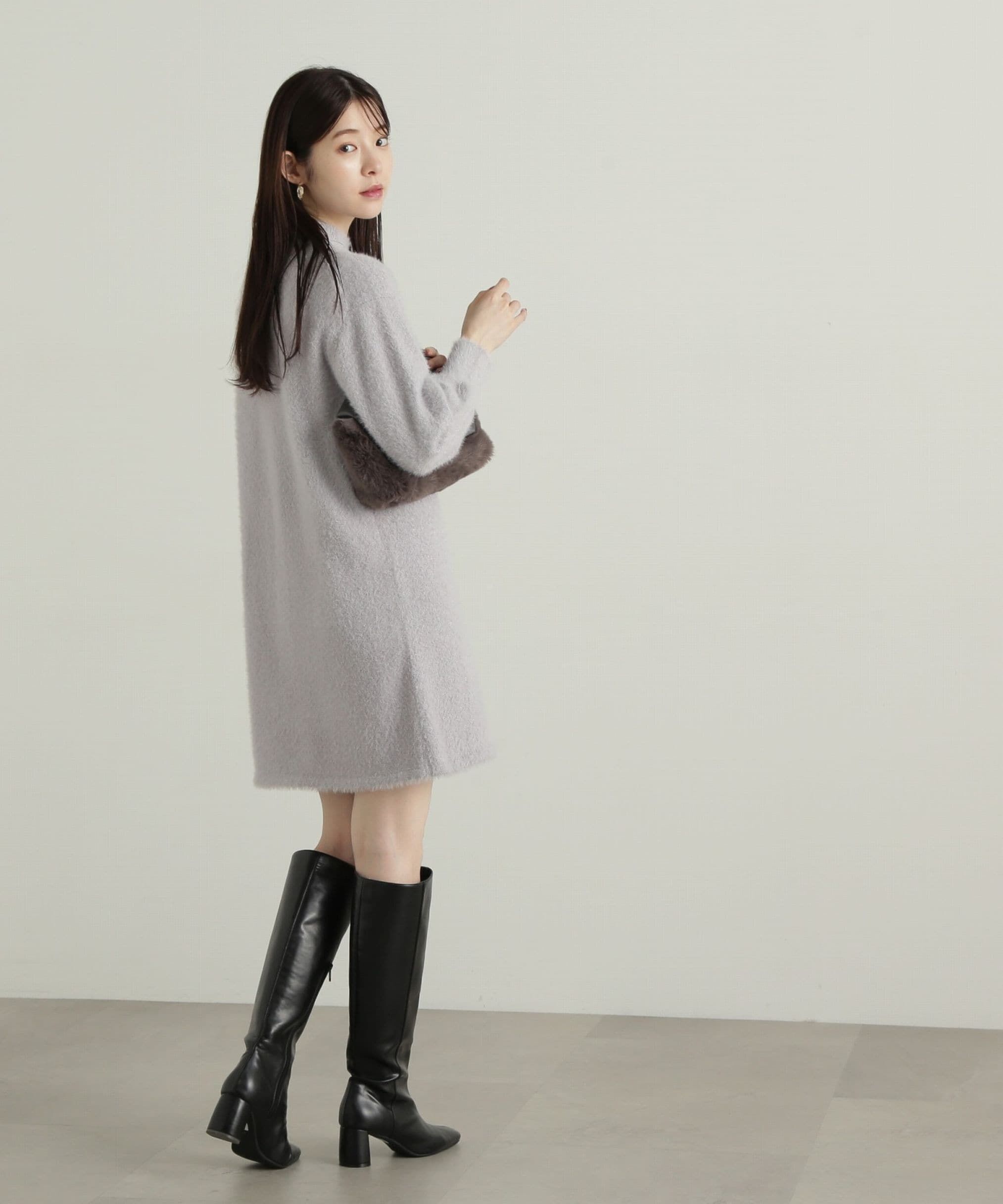 PROPORTION BODY DRESSING「ラメフェザーミニワンピース」|ワンピース|