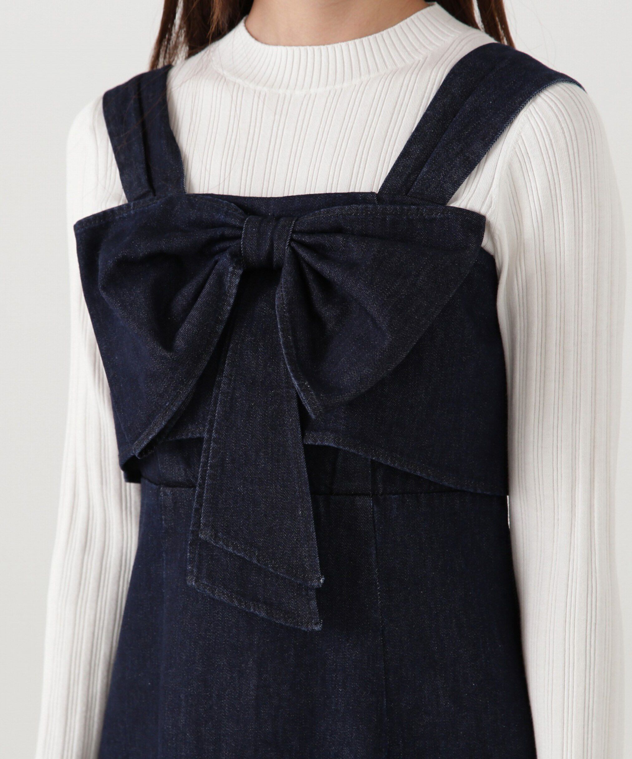 PROPORTION BODY DRESSING「《EDIT COLOGNE》リボンデニムジャンスカ」|ワンピース|