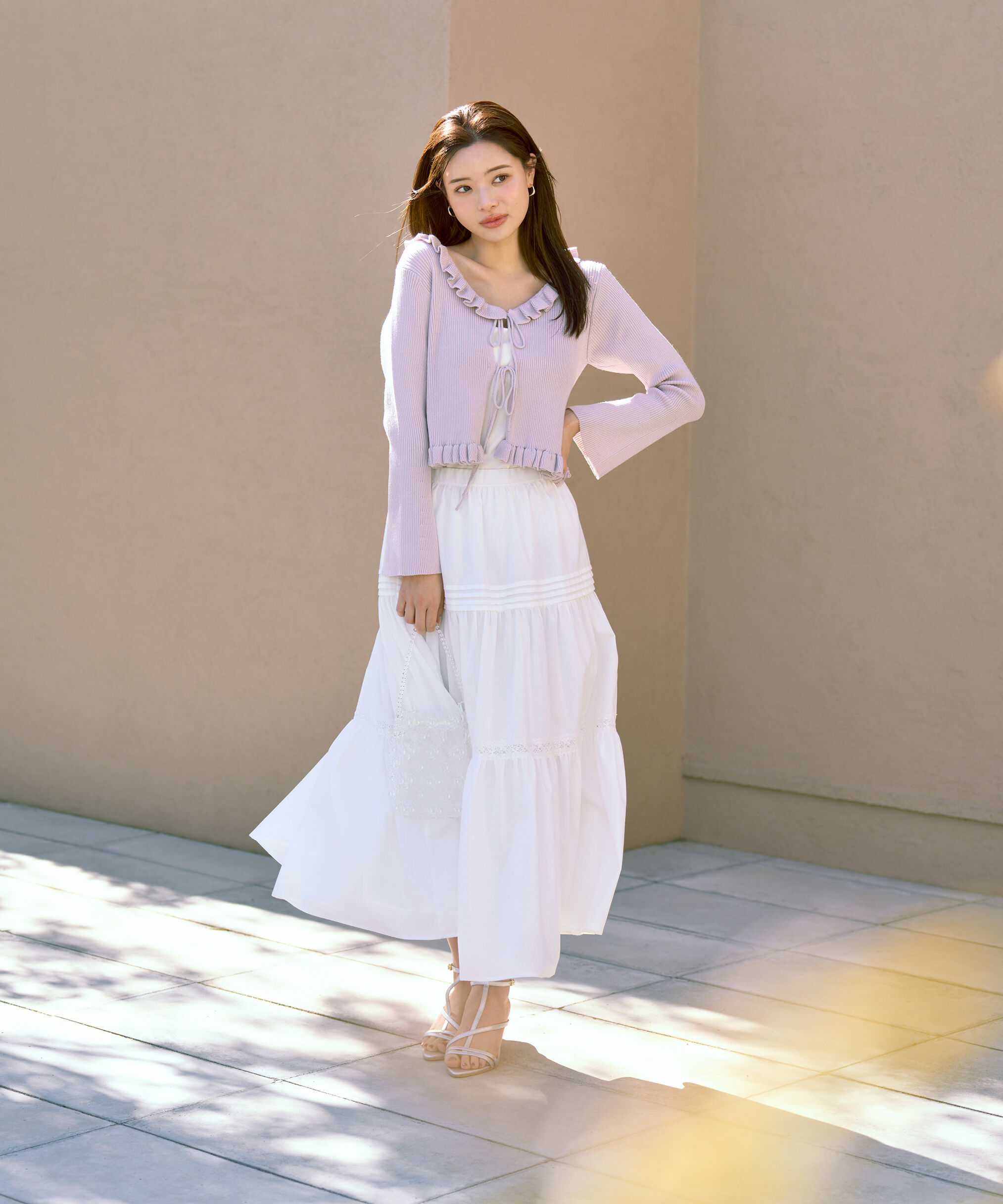 PROPORTION BODY DRESSING「《EDIT COLOGNE》ローンレーススカート」|スカート|ホワイト