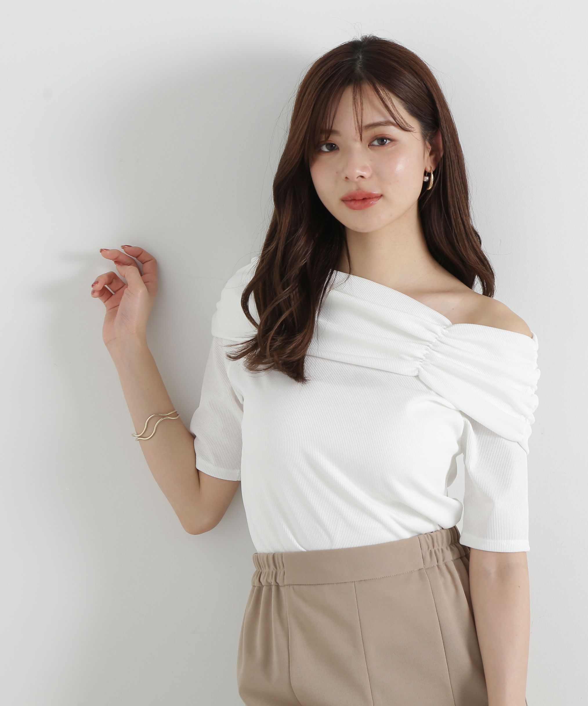 PROPORTION BODY DRESSING「デザインオフショルカットソー」|Tシャツ・カットソー|