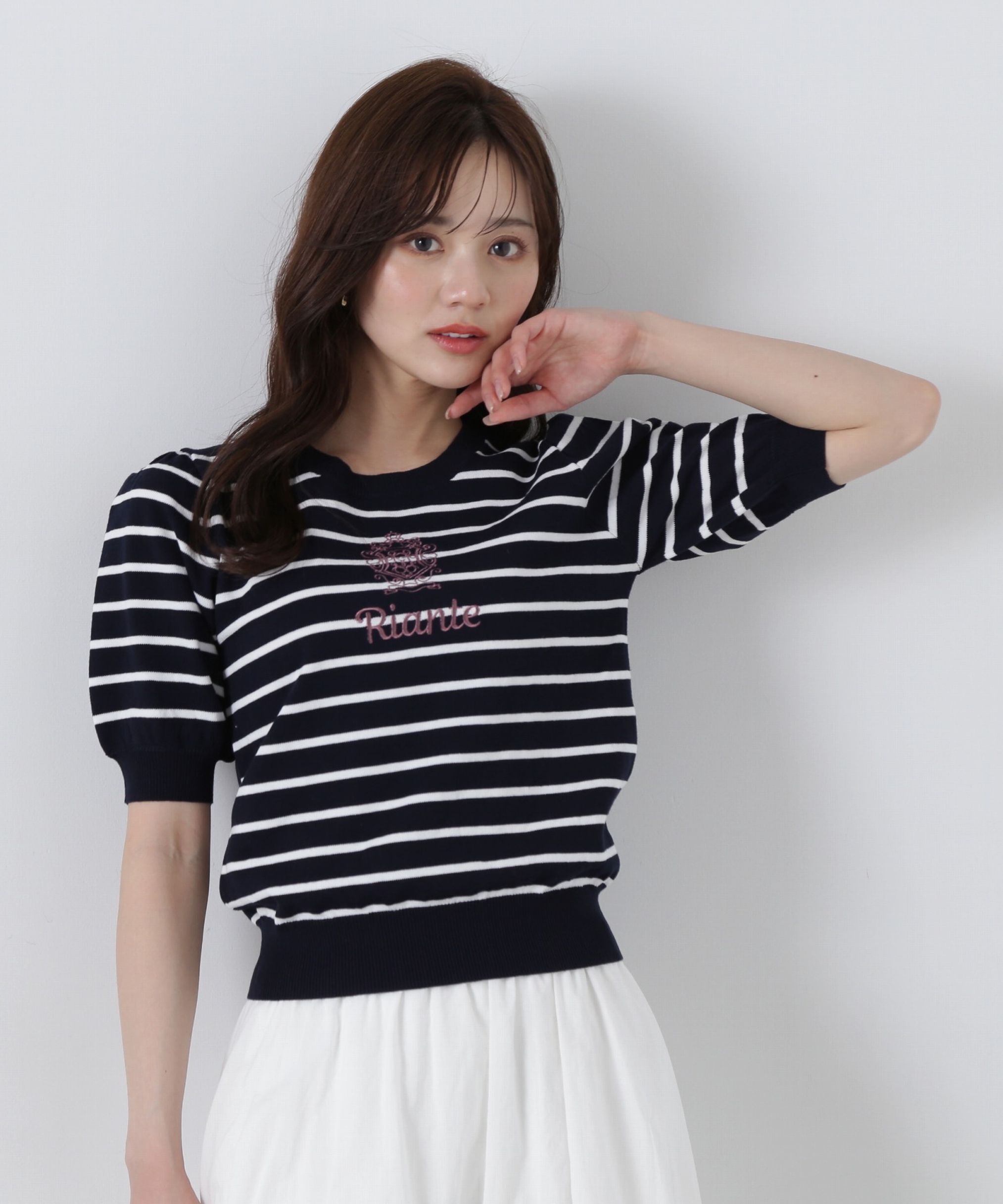 PROPORTION BODY DRESSING「エンブレムロゴ刺繍ニット」|ニット・セーター|