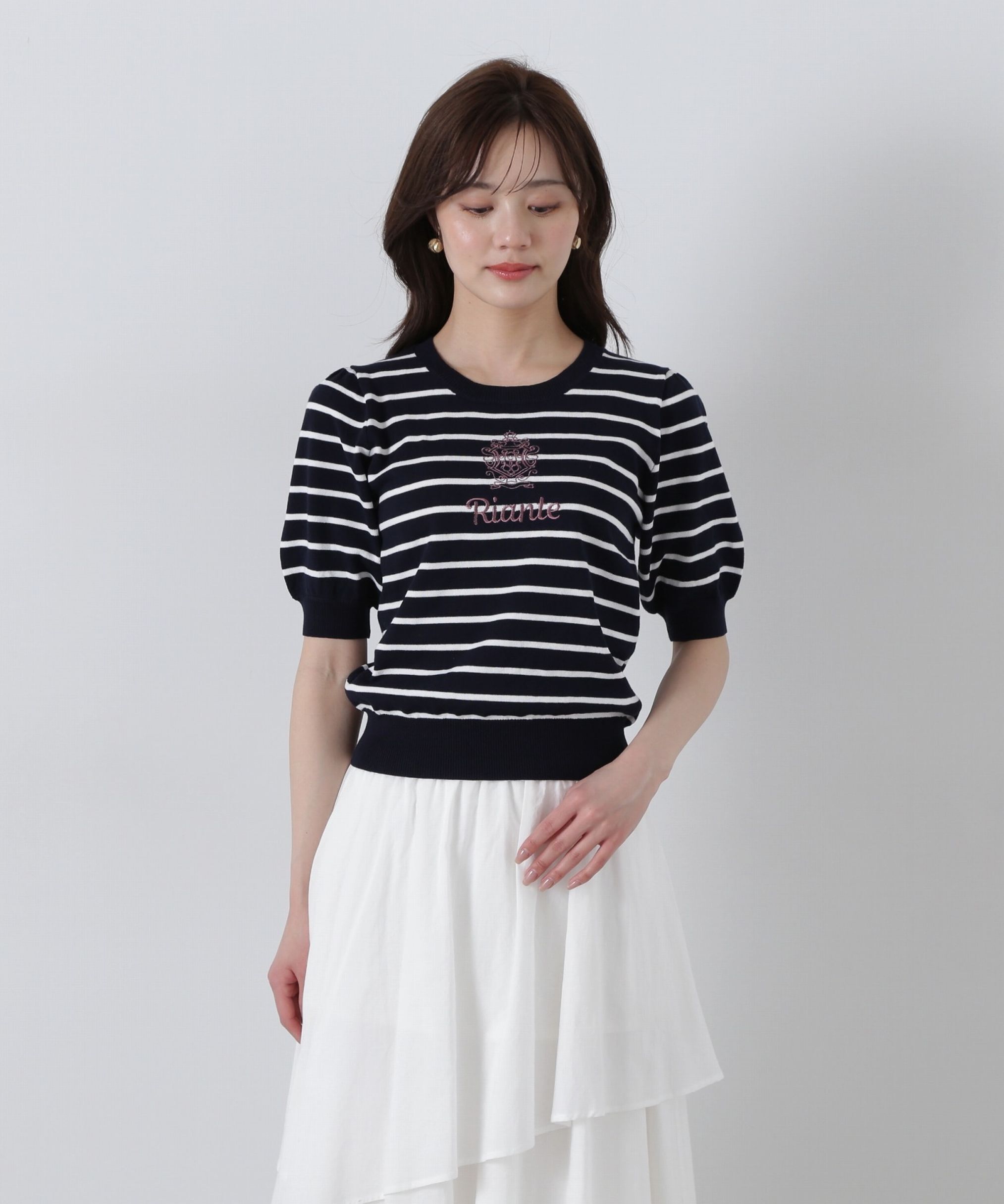 PROPORTION BODY DRESSING「エンブレムロゴ刺繍ニット」|ニット・セーター|