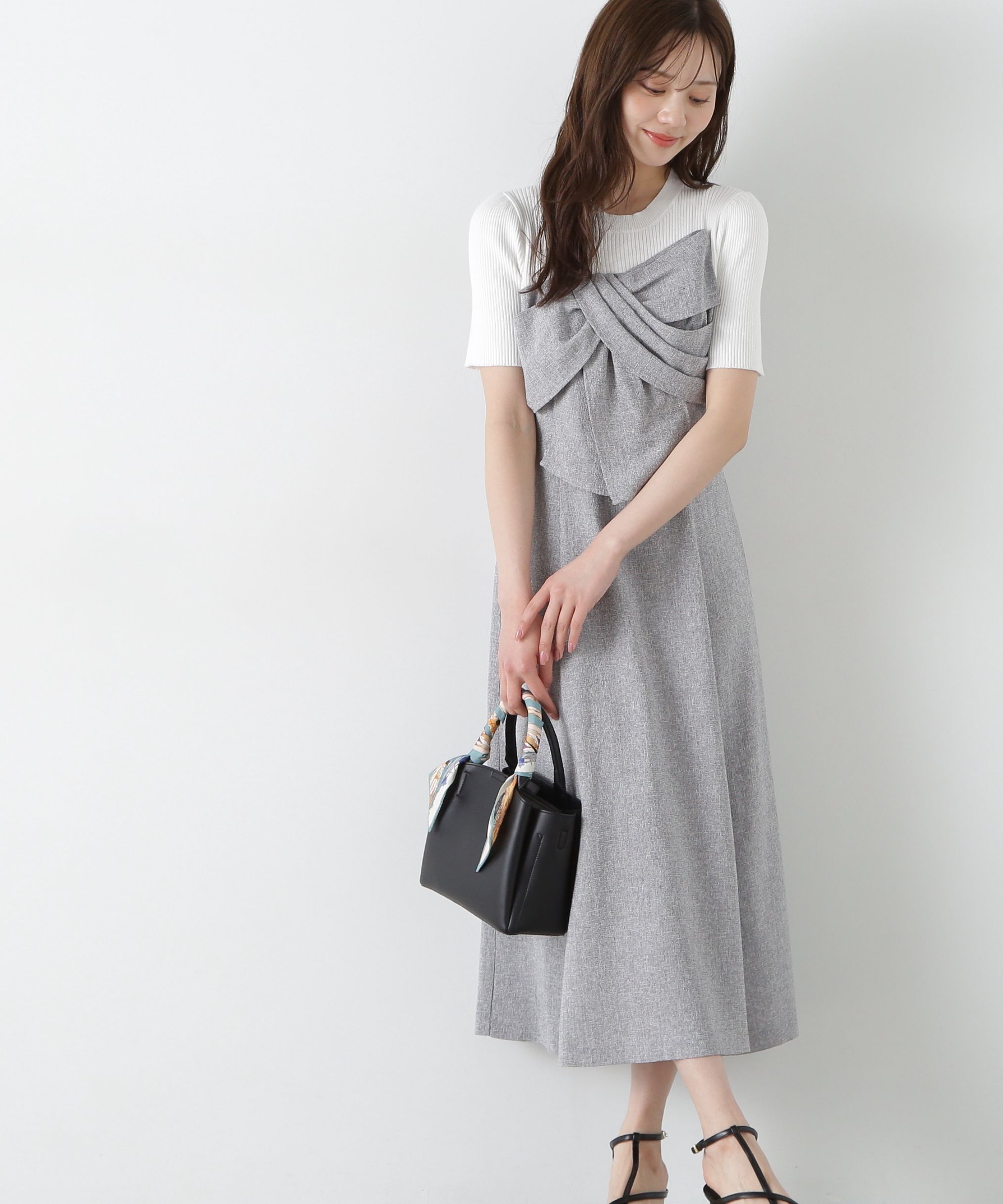 PROPORTION BODY DRESSING「リボンディテールドッキングワンピース」|ワンピース|