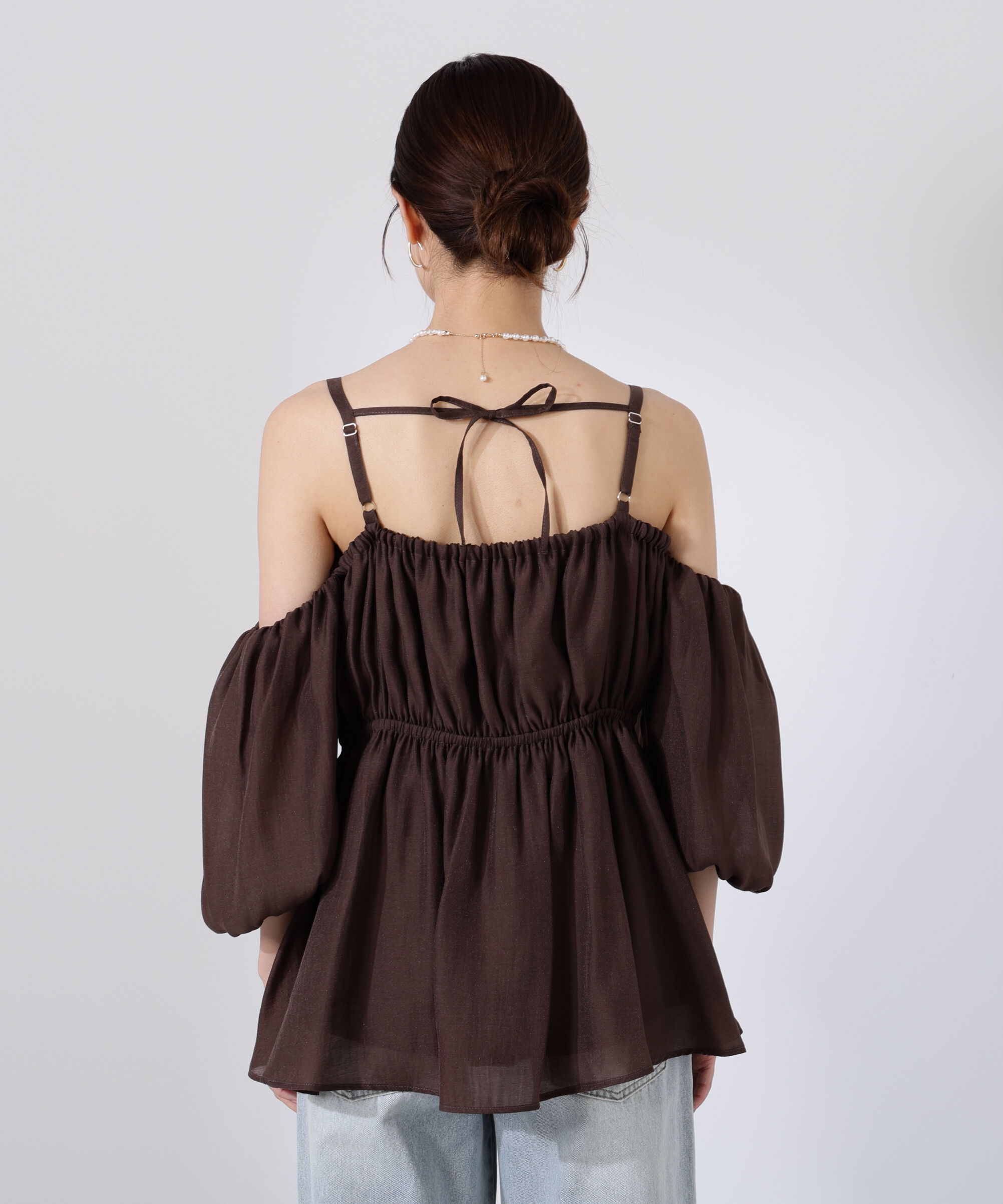 PROPORTION BODY DRESSING「シャーリングオフショルブラウス」|シャツ・ブラウス|