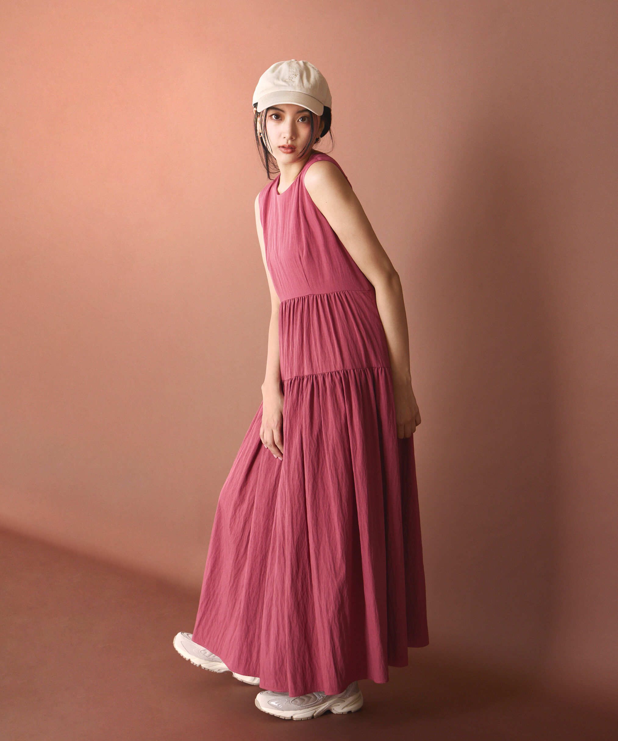 PROPORTION BODY DRESSING「バックリボンティアードワンピース」|ワンピース|ピンク