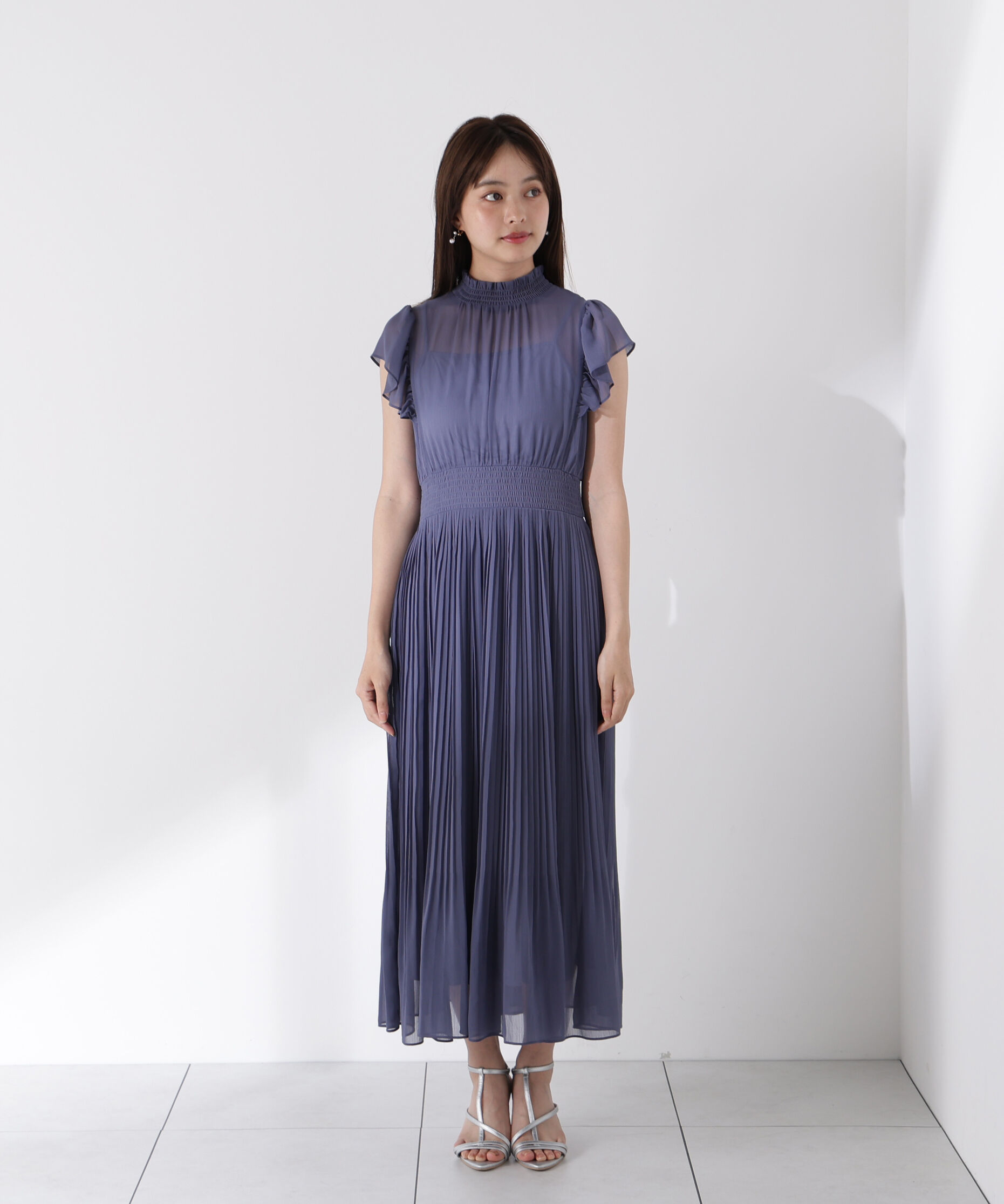 PROPORTION BODY DRESSING「シフォン楊柳プリーツワンピース」|ワンピース|