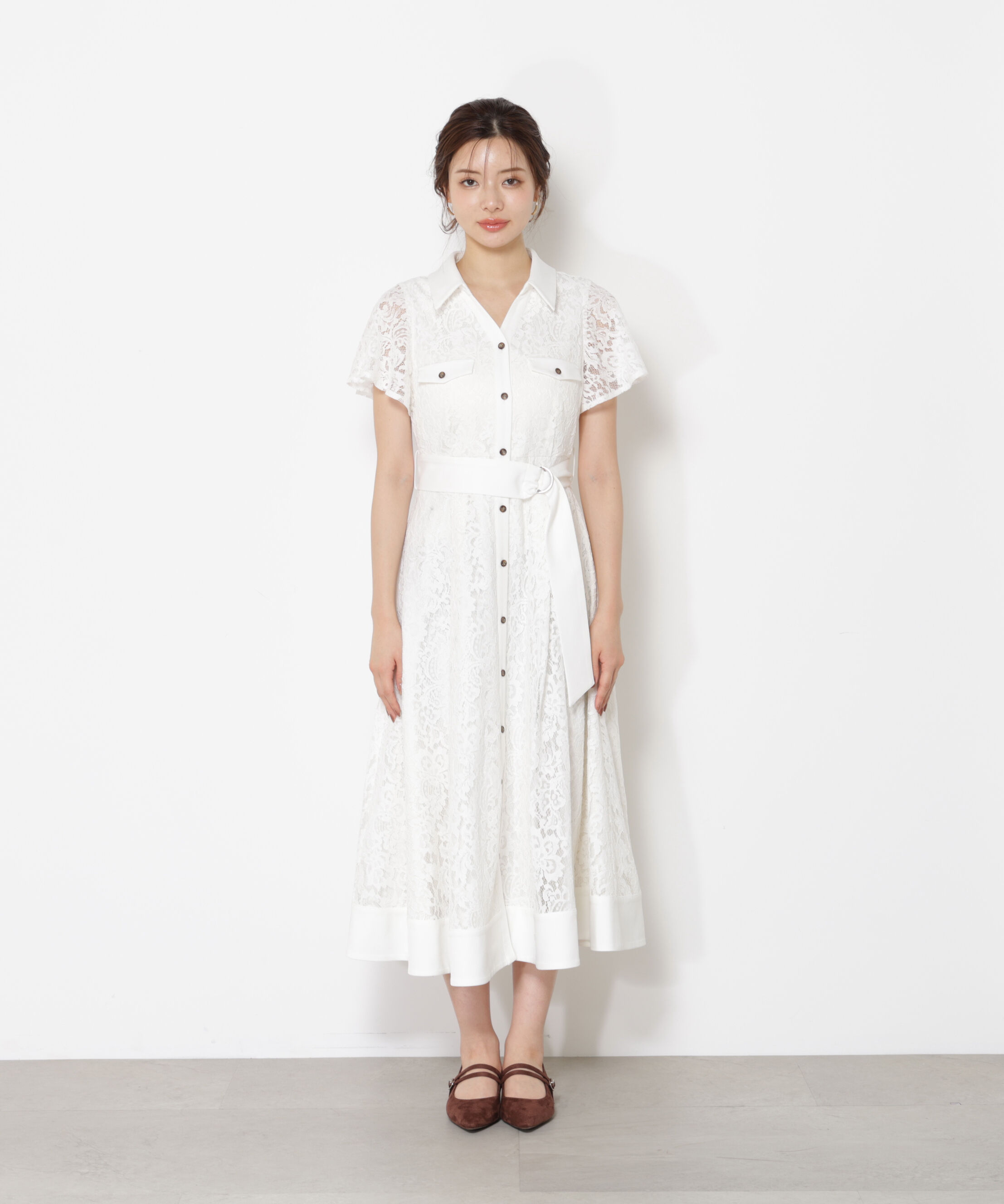 PROPORTION BODY DRESSING「レースシャツワンピース」|ワンピース|