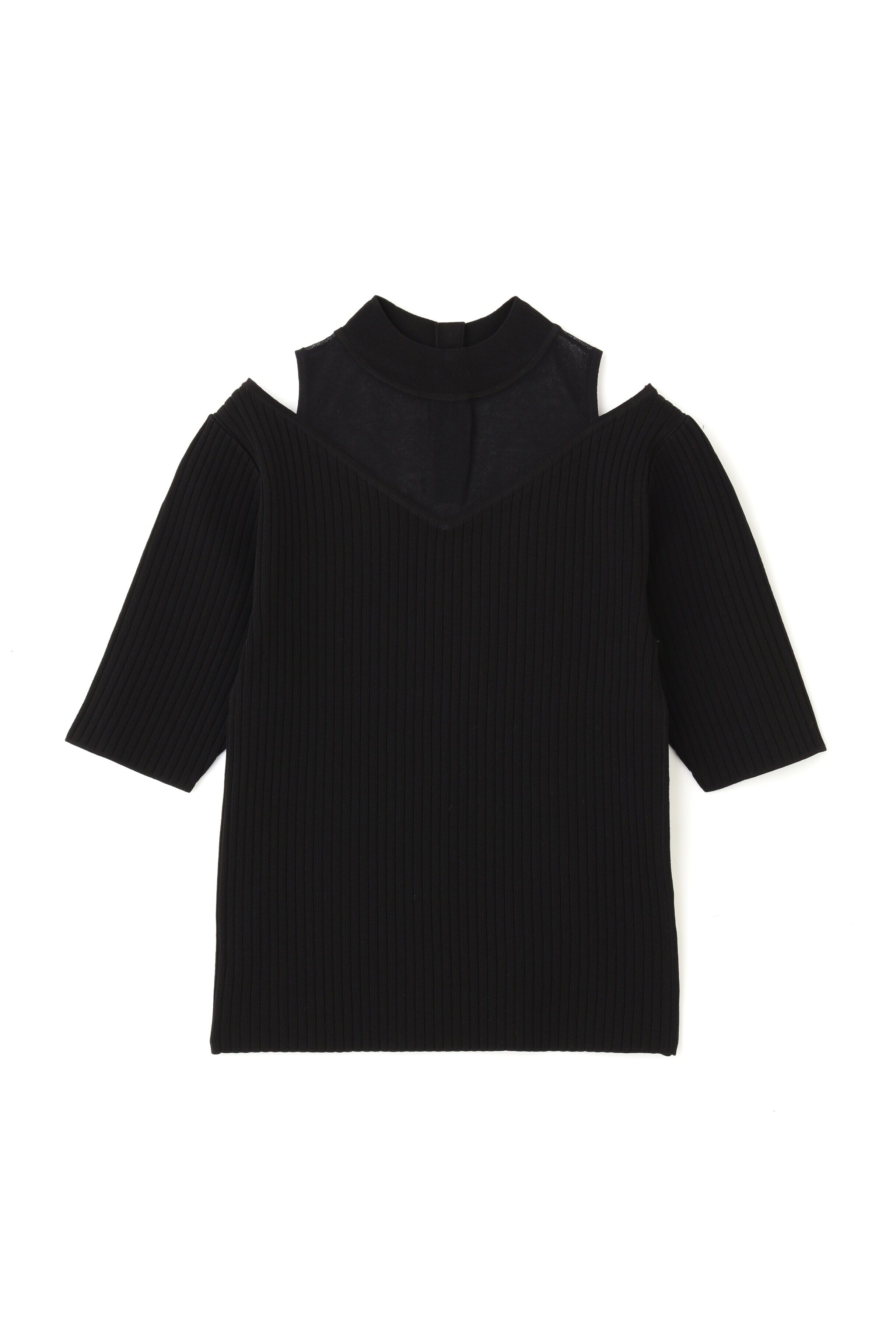  「◆シースルーモックネックニット」|ニット・セーター|