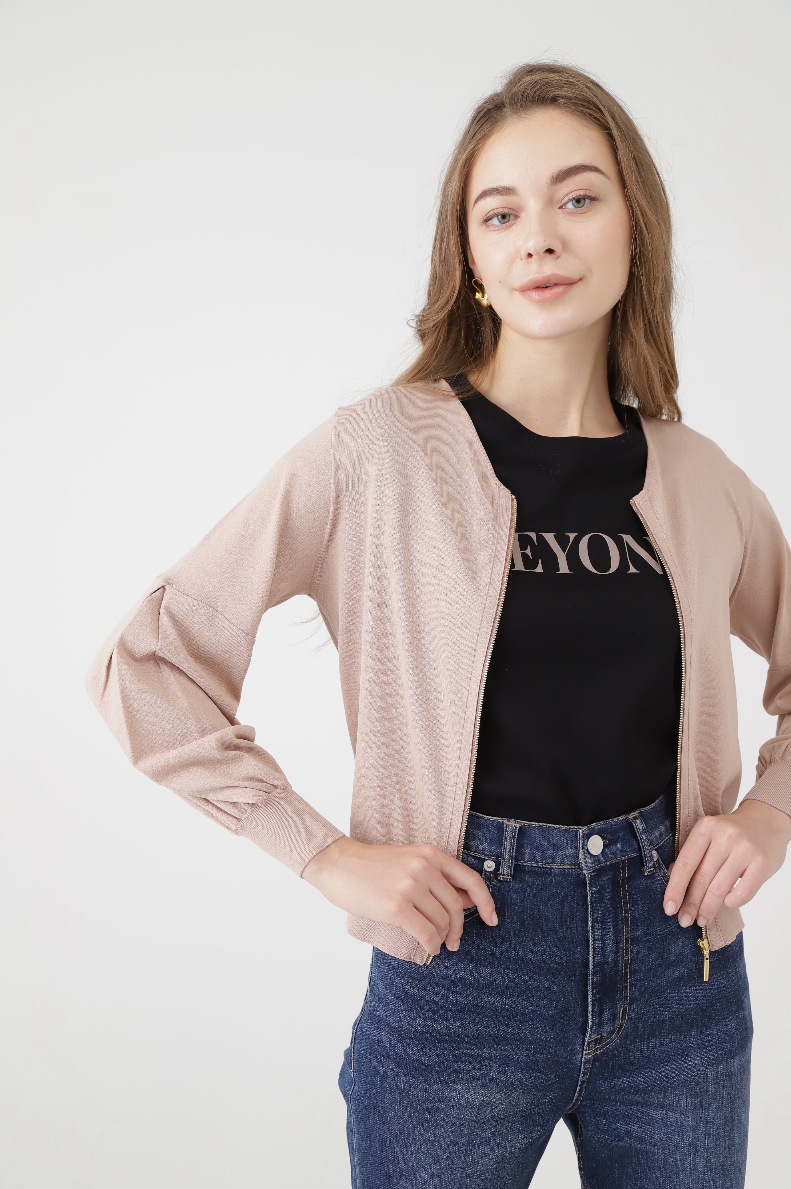  「ジップアップシアーニットブルゾン」|その他|