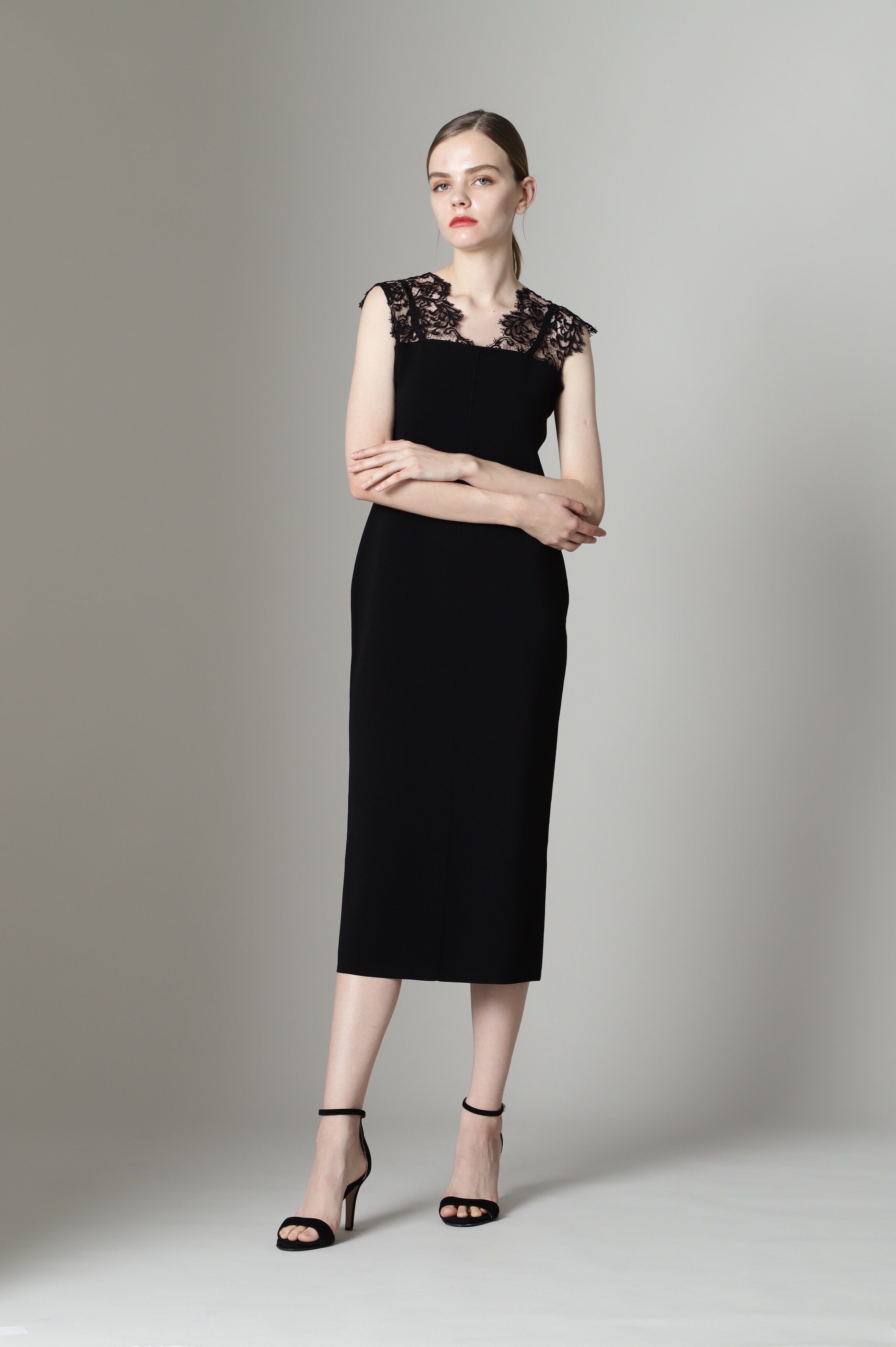  「[URBAN PRECIOUS]レースコンビニットワンピース」|ワンピース|