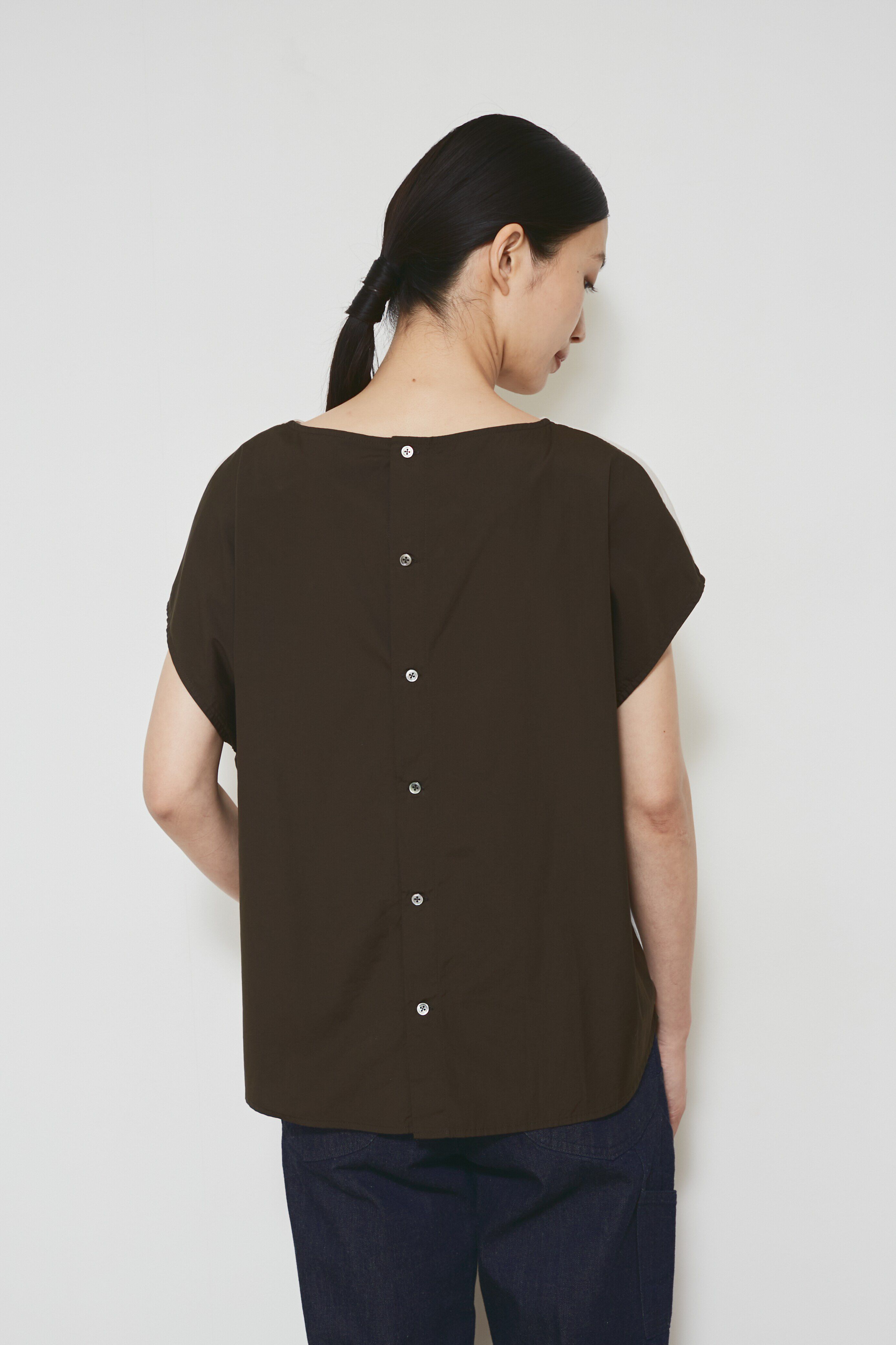  「◆布帛ドッキングカットソー」|Tシャツ・カットソー|