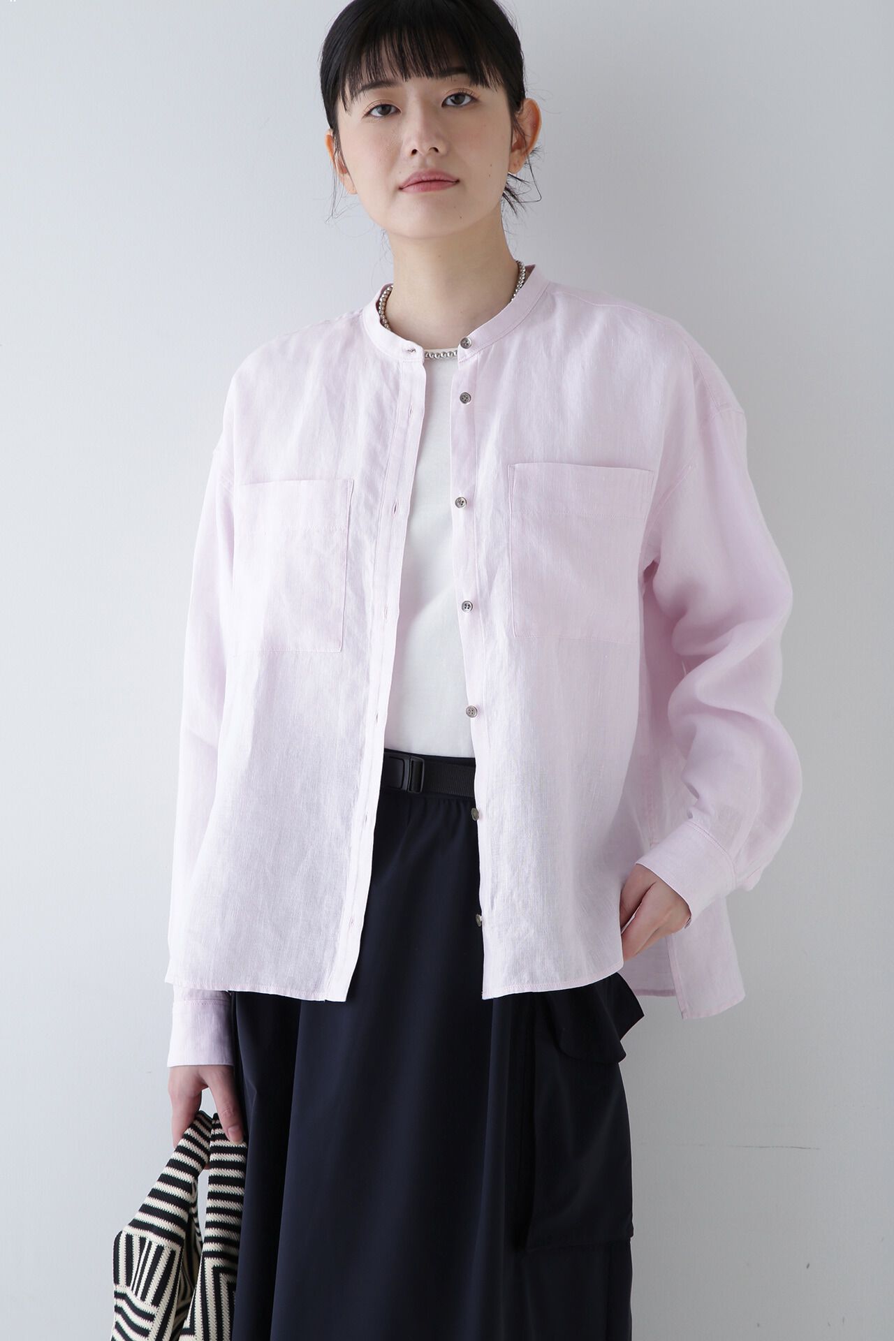  「◆ハードマンリネンブラウス」|シャツ・ブラウス|ピンク