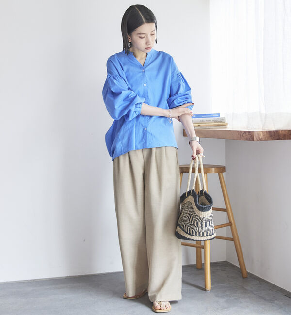 Doux archives「コットンリネン袖ボリュームシャツ」|シャツ・ブラウス|