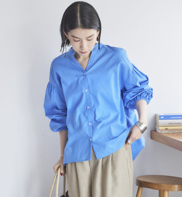 Doux archives「コットンリネン袖ボリュームシャツ」|シャツ・ブラウス|
