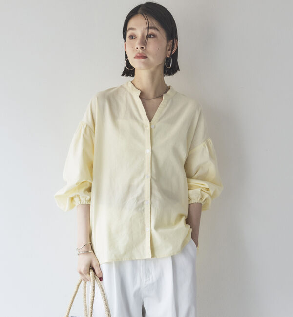 Doux archives「コットンリネン袖ボリュームシャツ」|シャツ・ブラウス|