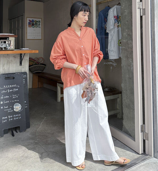 Doux archives「コットンリネン袖ボリュームシャツ」|シャツ・ブラウス|
