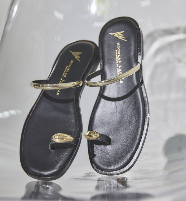 Doux archives「【ＮＩＣＯＬＡＳ　ＬＡＩＮＡＳ】レザートングサンダル」|サンダル|