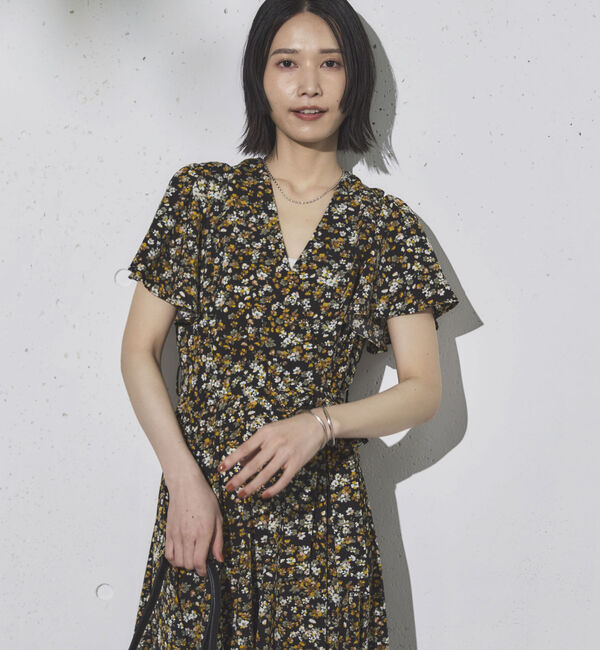 Doux archives「花柄カシュクールワンピース」|ワンピース|